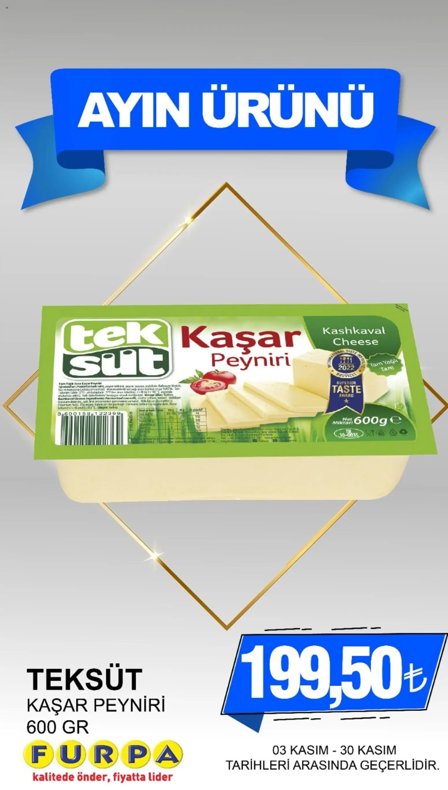 Furpa Ayın Ürünleri - 03.11.2025 tarihinden itibaren geçerlidir | Sayfa: 15 | Ürünler: Peynir