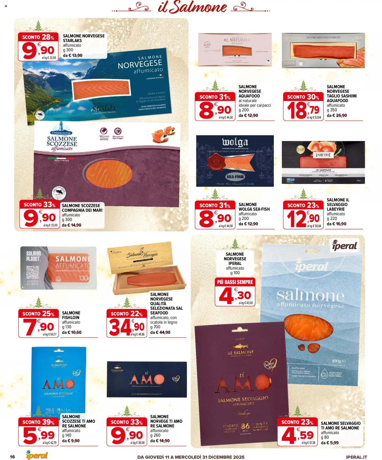 Volantino Iperal del 11.12.2025 | Pagina: 16 | Prodotti: Salmone, Scatola
