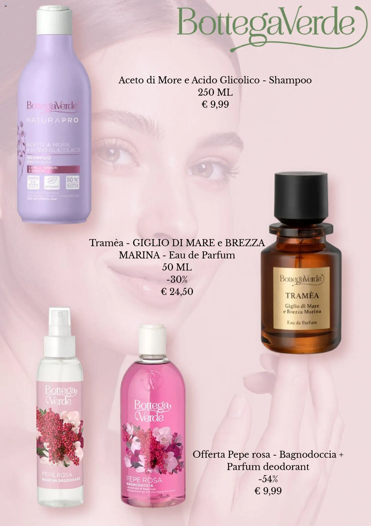 Volantino Bottega Verde del 16.03.2026 | Pagina: 5 | Prodotti: Shampoo, Pepe, Aceto