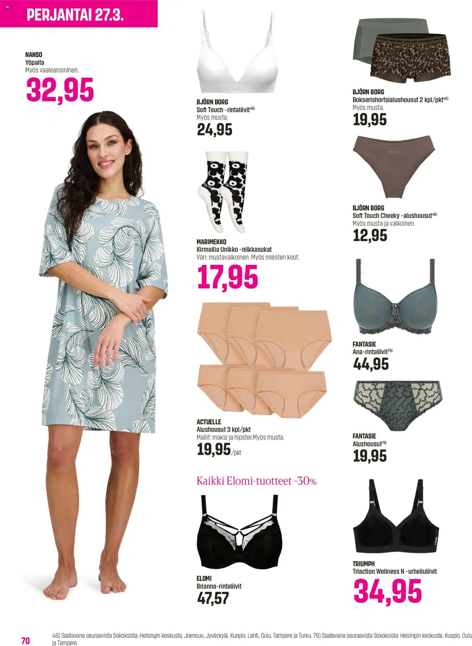 Sokos tarjoukset - Emotion 3plus1 – voimassa 25.03.2026 alkaen | Sivu: 70 | Tuotteet: Urheiluliivit, Alushousut