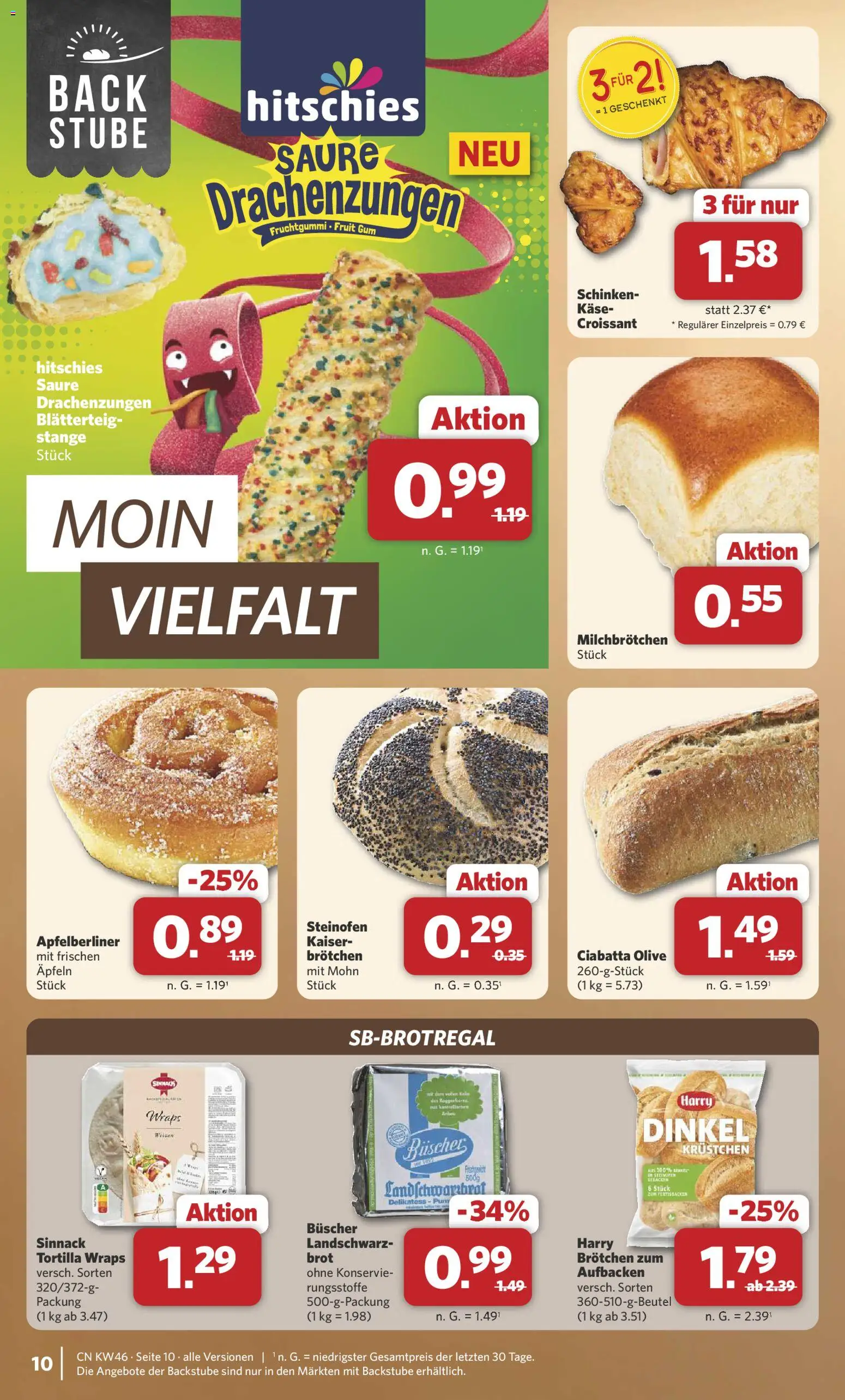 Combi Prospekt 	 – gültig ab 10.11.2025 | Seite: 10 | Produkte: Käse, Croissant, Brot, Schinken