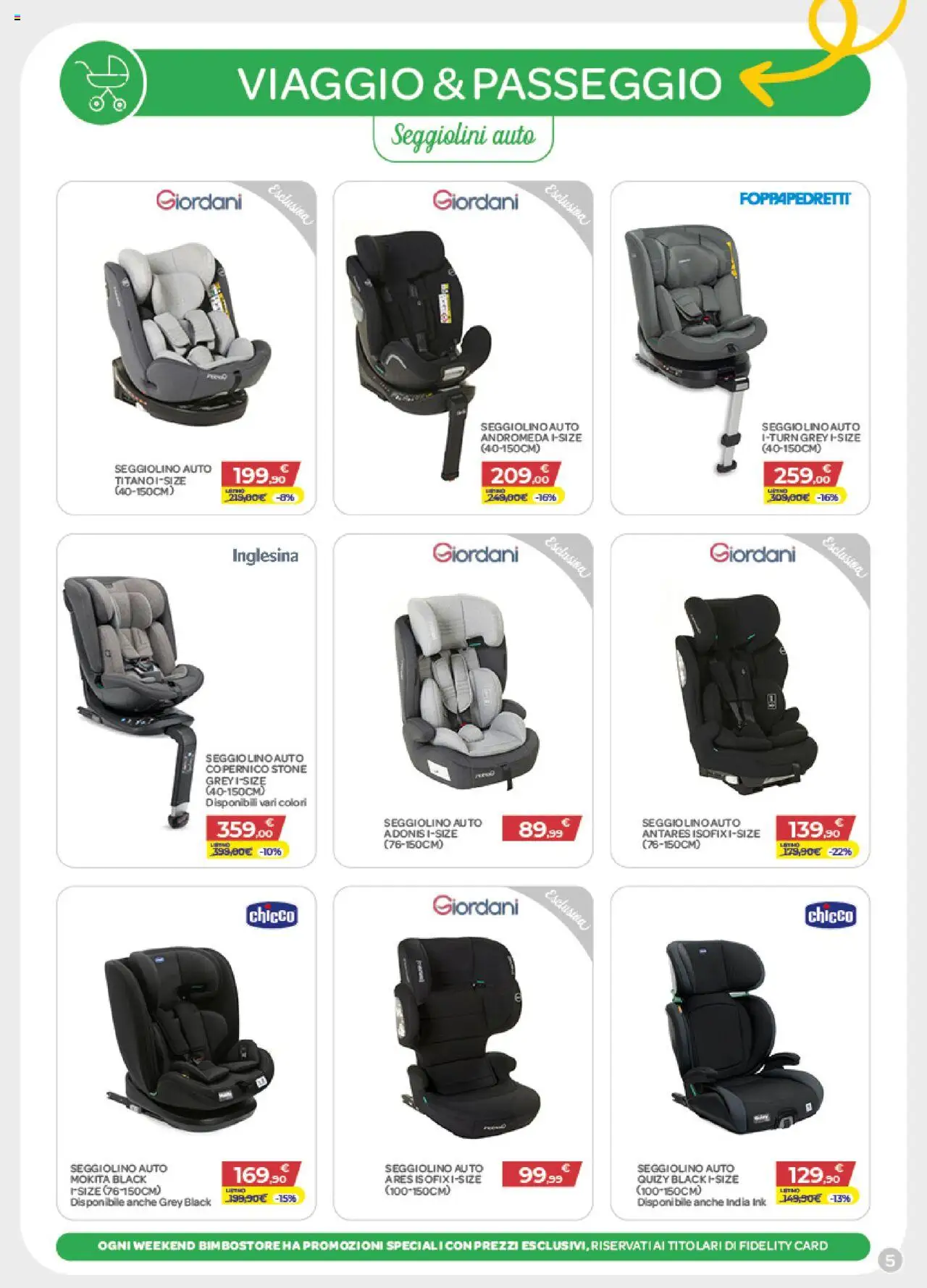 Volantino Bimbo store del 24.07.2025 | Pagina: 5 | Prodotti: Seggiolino