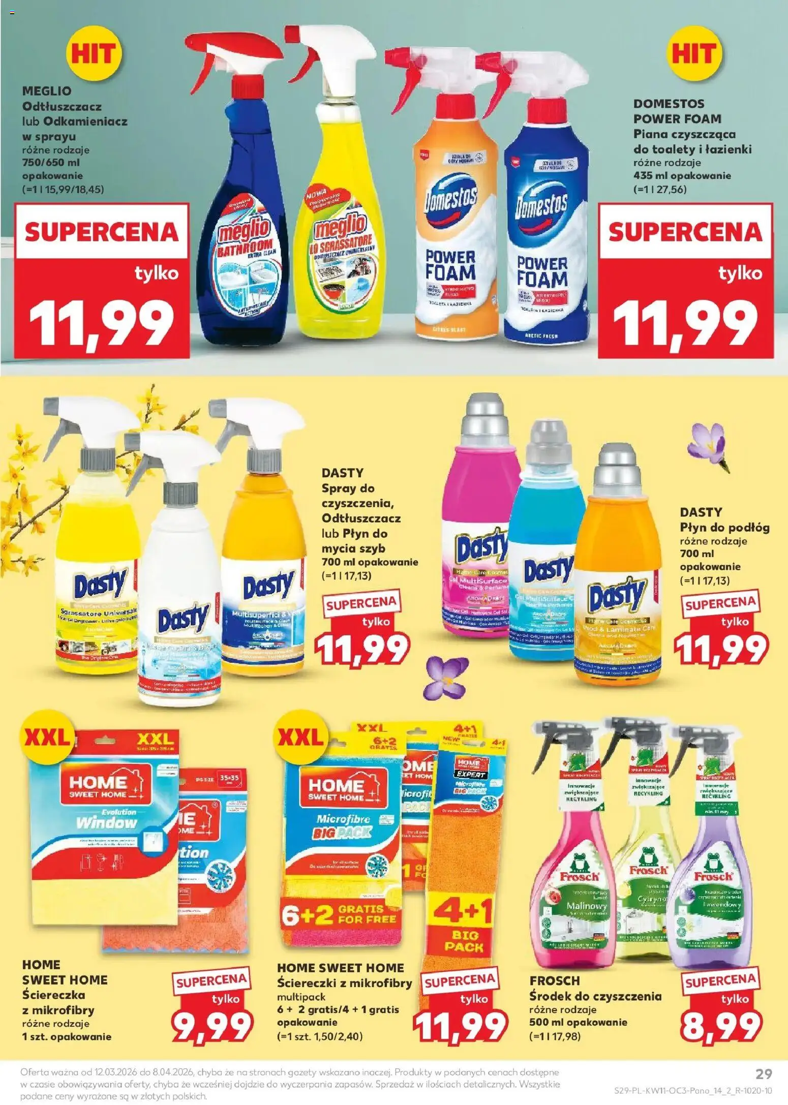 Kaufland gazetka - Dom na Wielkanoc od 12.03.2026 | Strona: 29 | Produkty: Meglio, Domestos
