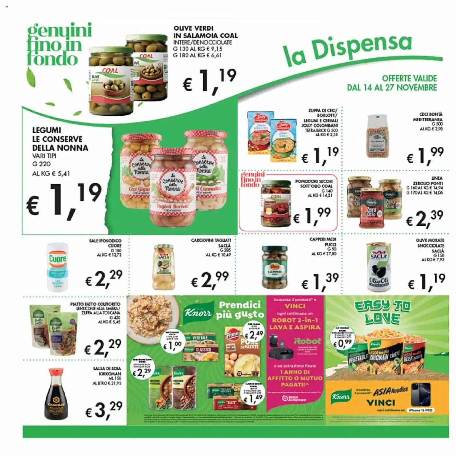 Volantino Coal del 14.11.2025 | Pagina: 22 | Prodotti: Fagioli, Salsa, Olive, Piatto