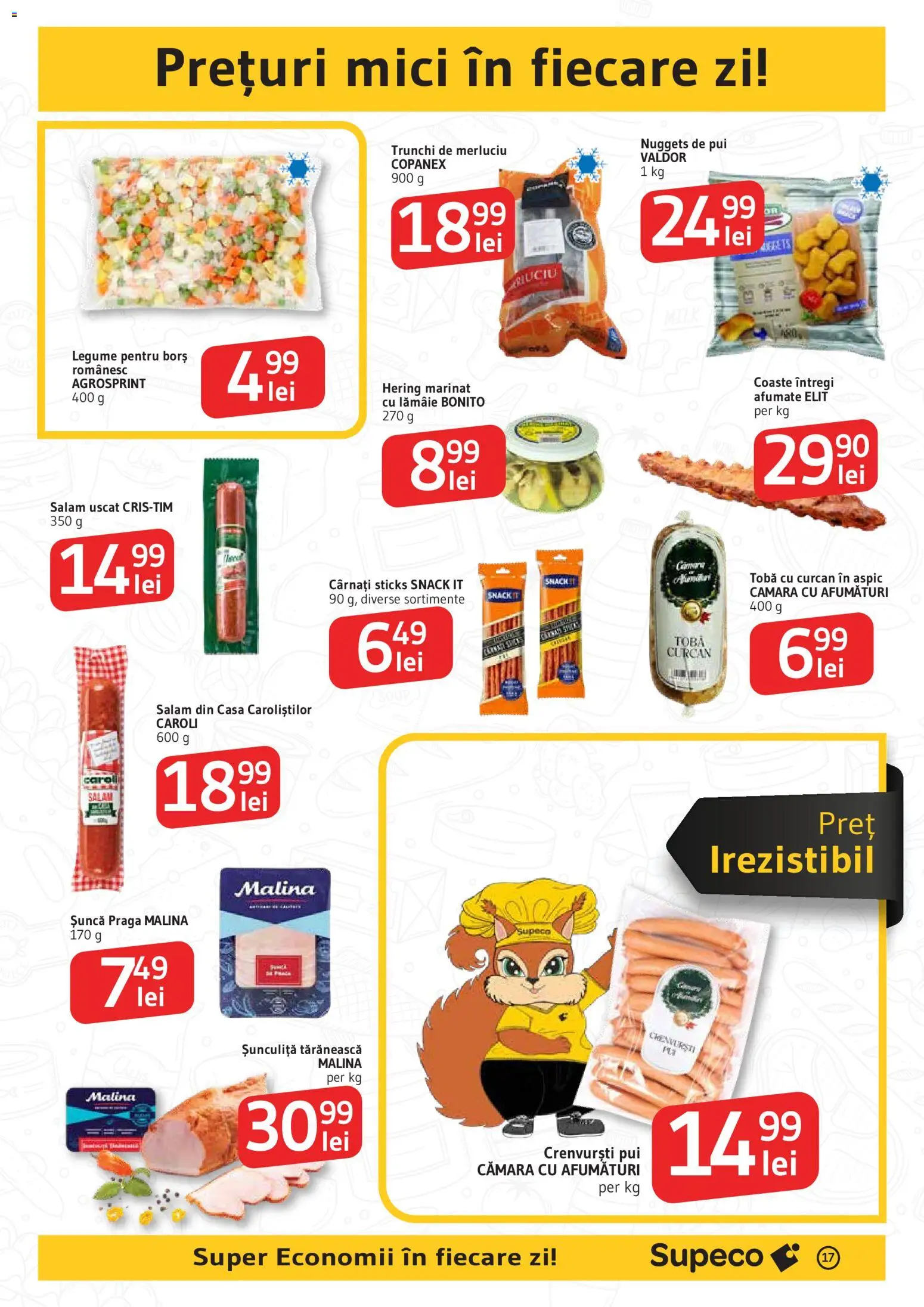 Noul catalog Supeco – valabil de la 19.02.2026 | Pagină: 17 | Produse: Hacıyatmaz Kedi Oyuncağı, Mici, Șuncă, Lămâie