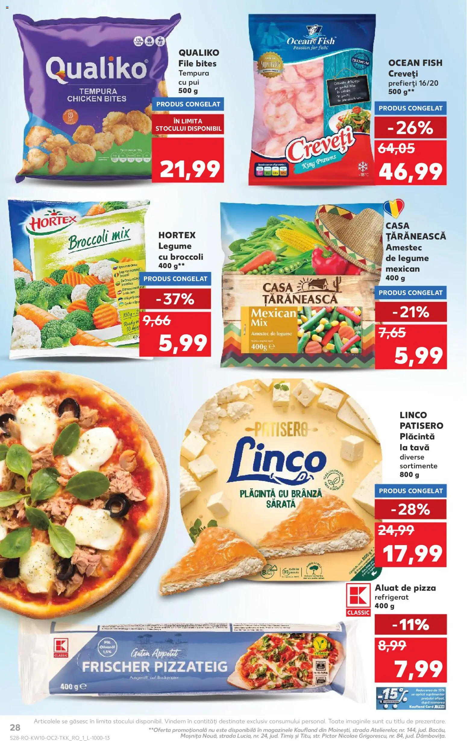 Noul catalog Kaufland – valabil de la 04.03.2026 | Pagină: 28 | Produse: Aluat, Brânză, Pizza, Legume