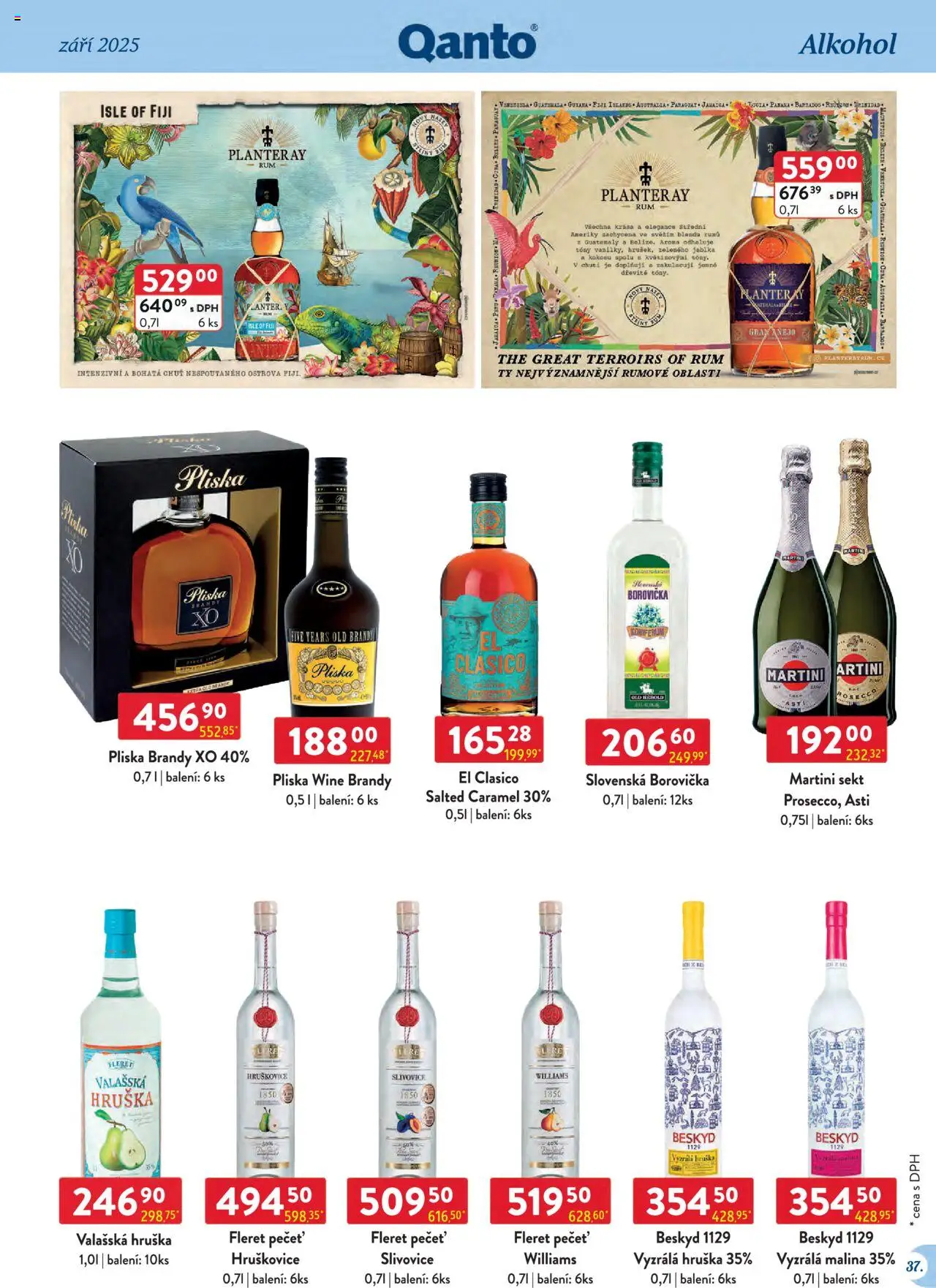 Astur & Qanto leták - Velkoobchod 09/2025 od 01.09.2025 | Strana: 37 | Produkty: Rum, Jablka, Martini, Slivovice