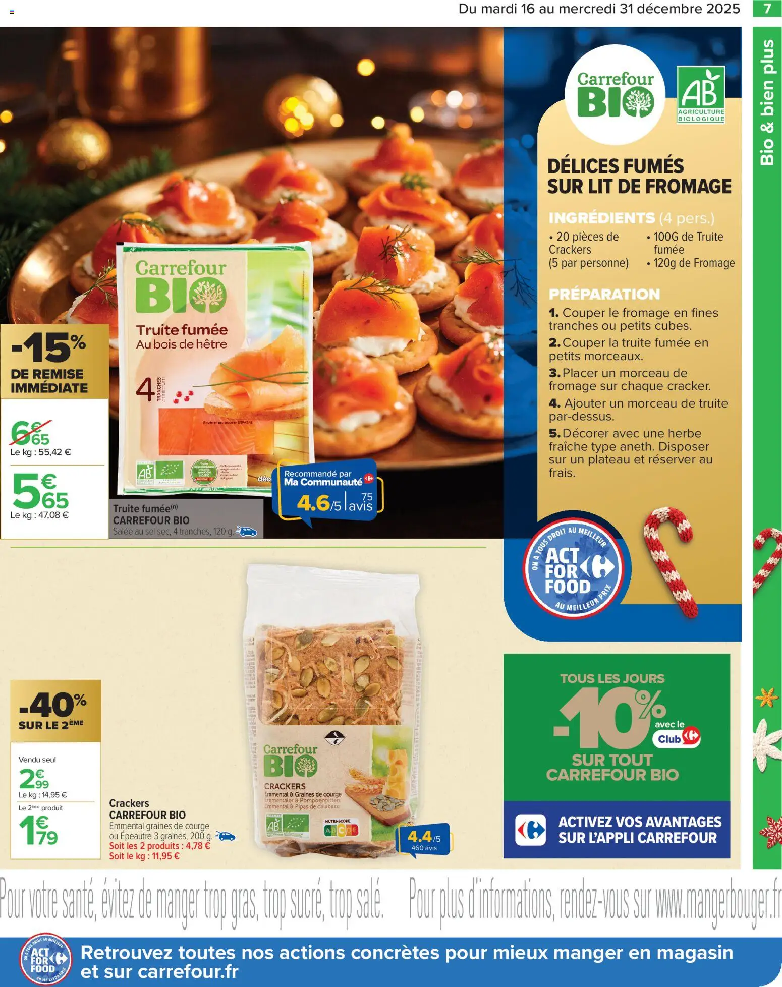 {H1} | Page: 9 | Produits: Crackers, Truite fumée, Lit, Fromage