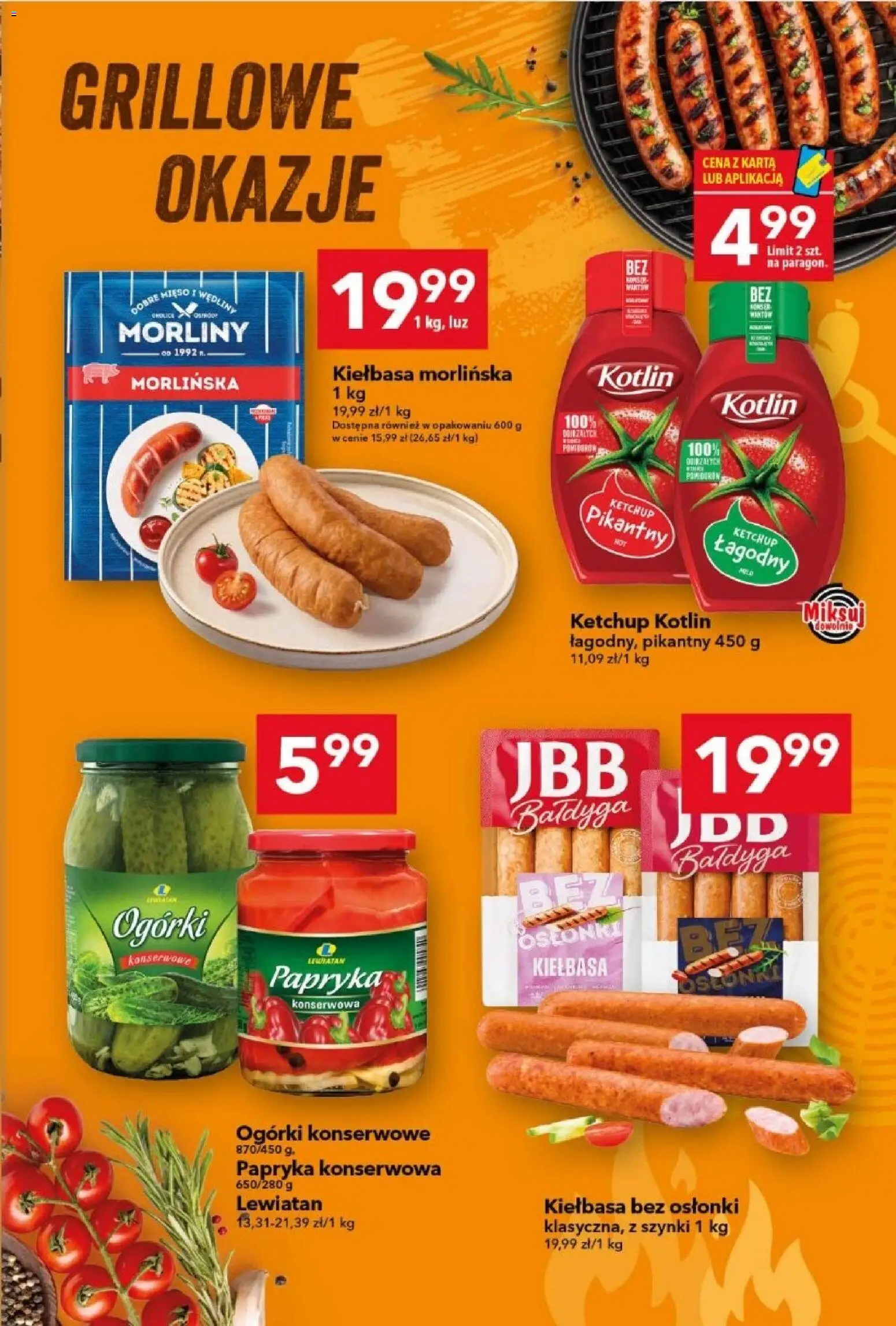 Lewiatan gazetka od 23.04.2026 | Strona: 3 | Produkty: Kiełbasa, Papryka konserwowa, Wędliny, Ogórki konserwowe