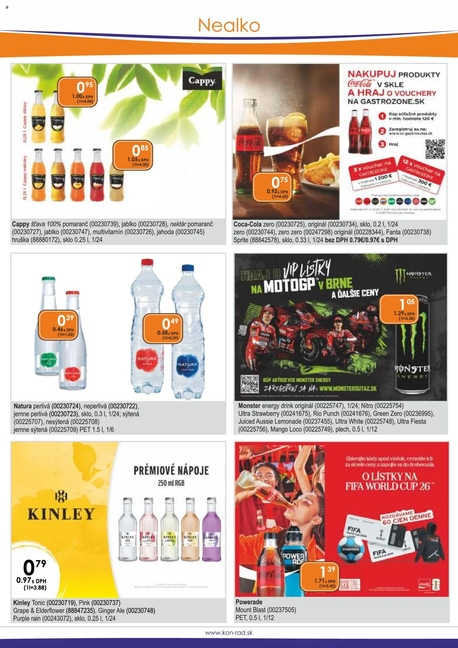 Nové KON - RAD akcie – leták je platný od 01.04.2026 | Strana: 26 | Produkty: Sprite, Fanta, Mango
