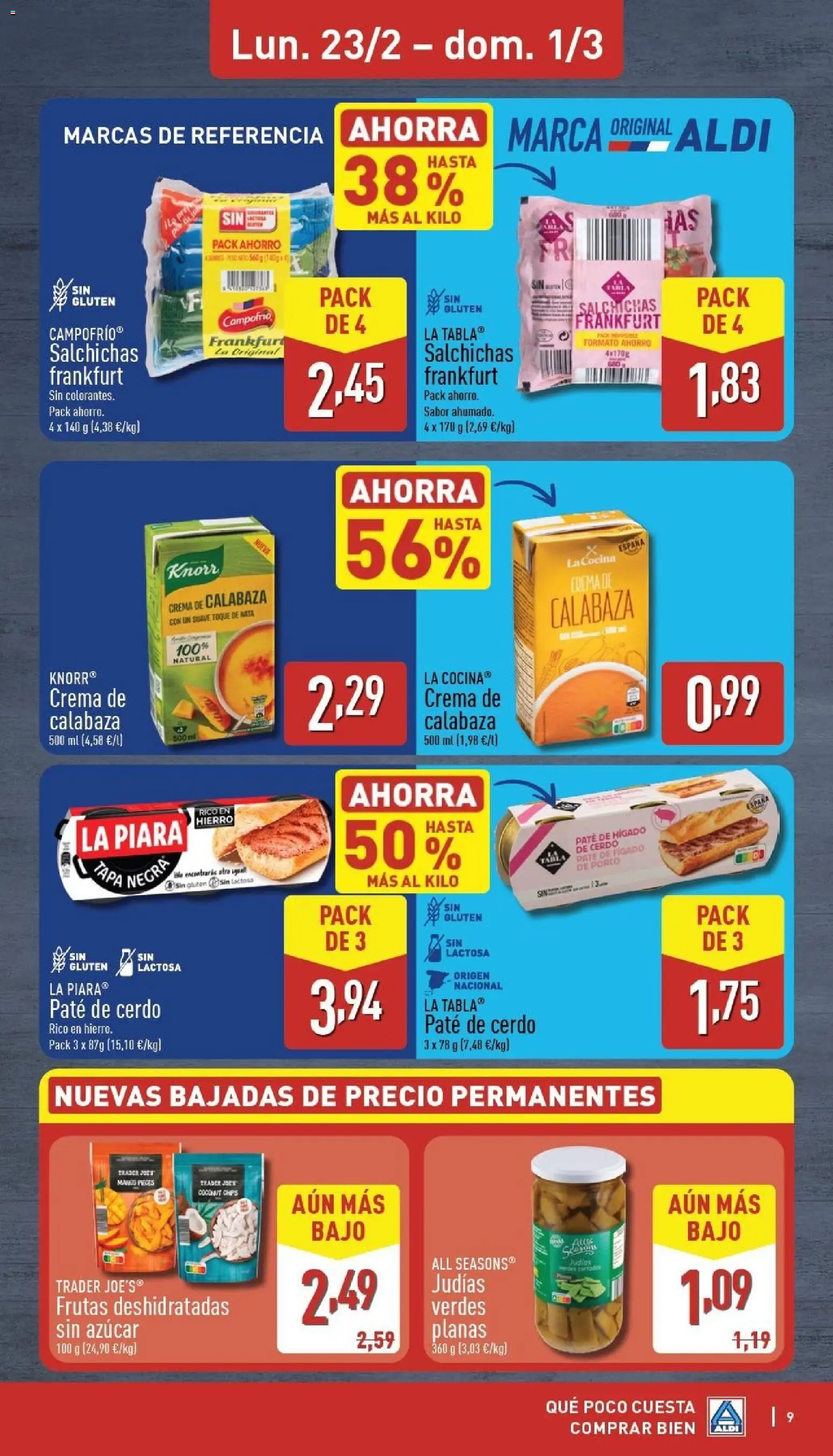 Aldi folleto Baleares │ válido desde el 23.02.2026 | Página: 9 | Productos: Πράσινο τσάι, Cerdo, Paté, Crema