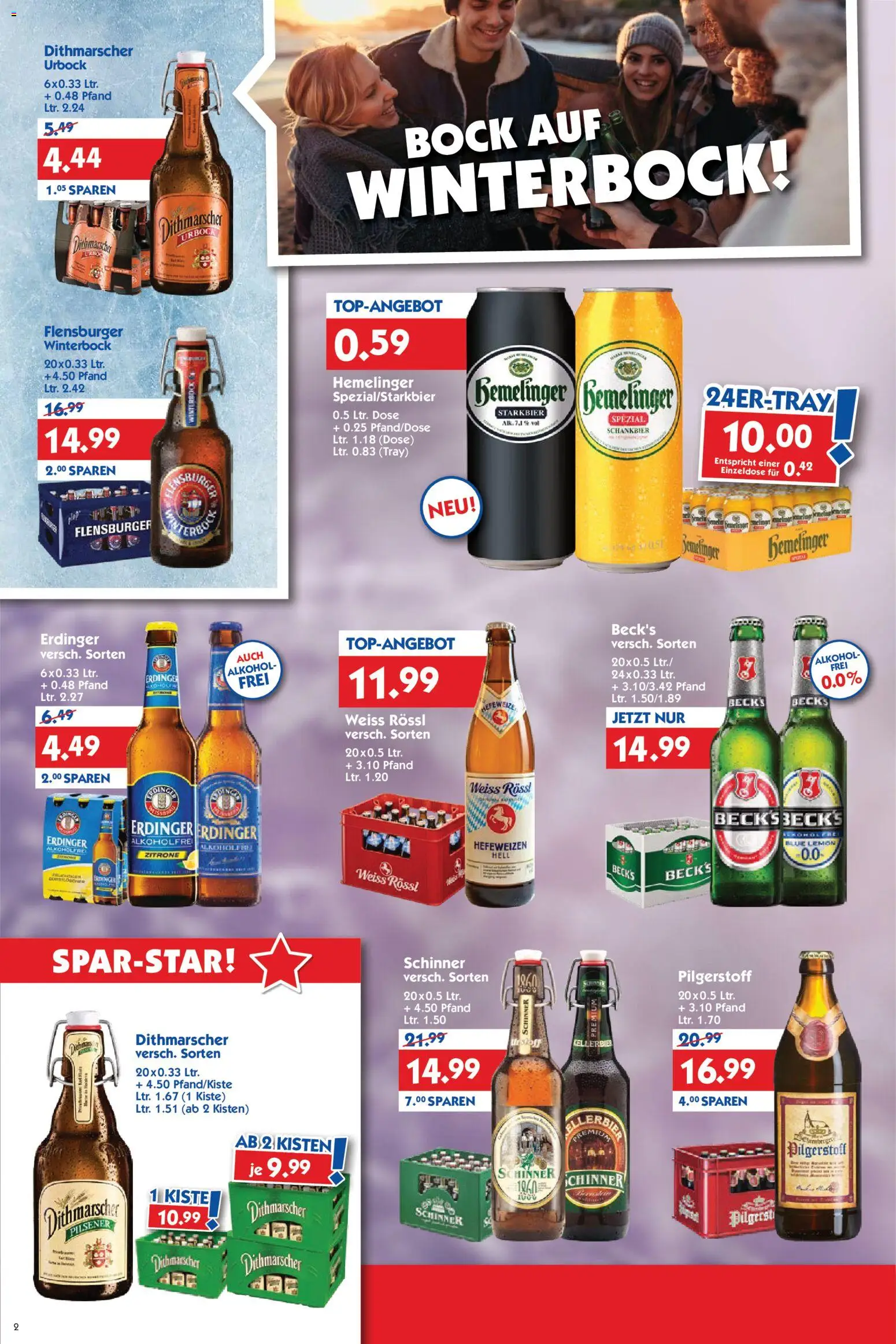HOL’AB! Prospekt 	 – gültig ab 10.11.2025 | Seite: 2 | Produkte: Erdinger, Bier, Flensburger, Zitrone