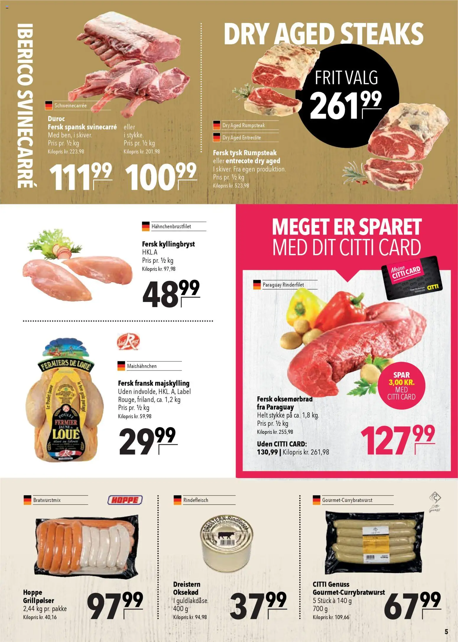 CITTI Markt Dänemark-Werbung – gültig ab 25.02.2026 | Seite: 5 | Produkte: Rumpsteak, Rinderfilet, Entrecote