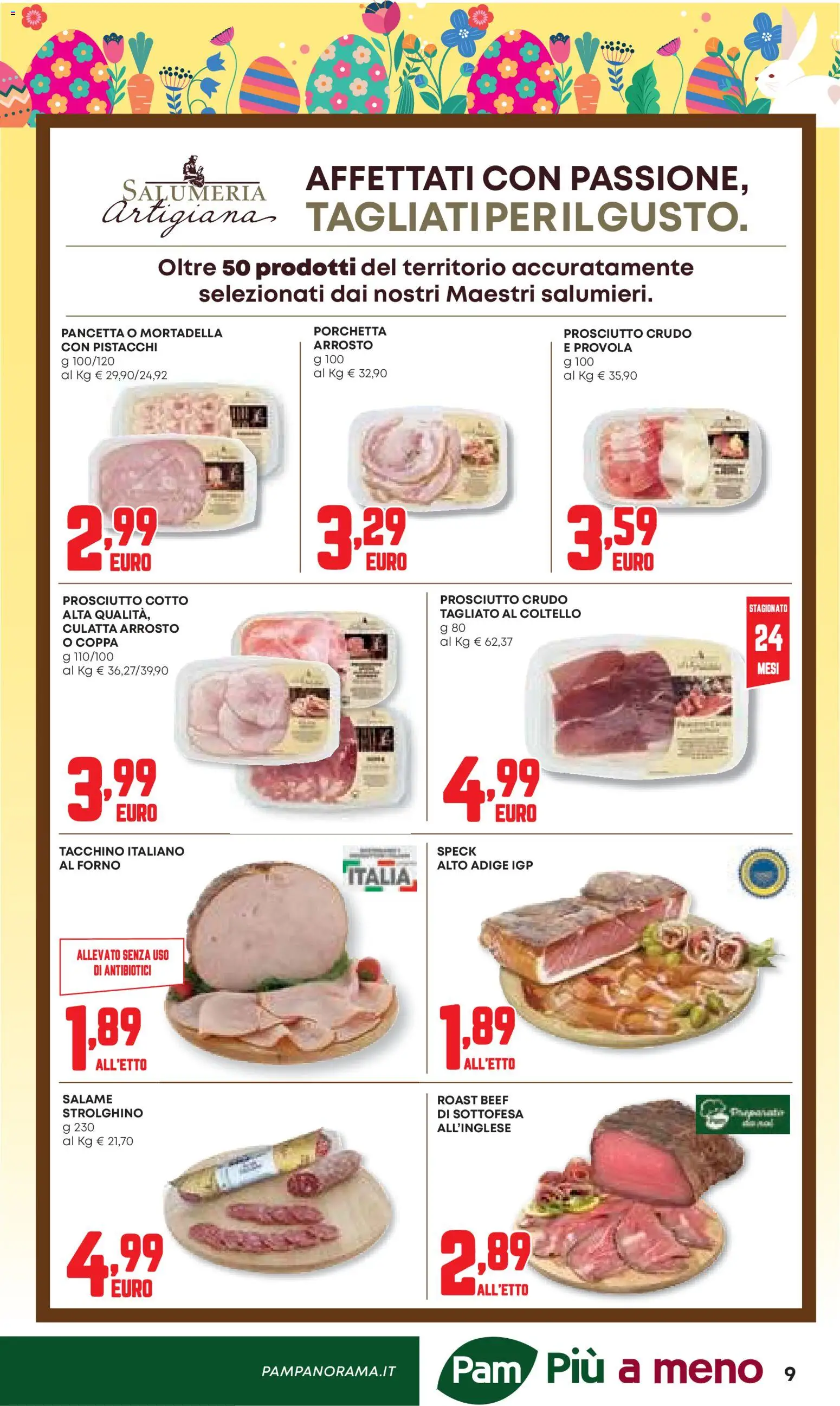 Volantino Panorama del 26.03.2026 | Pagina: 9 | Prodotti: Tacchino, Mortadella, Provola, Pistacchi