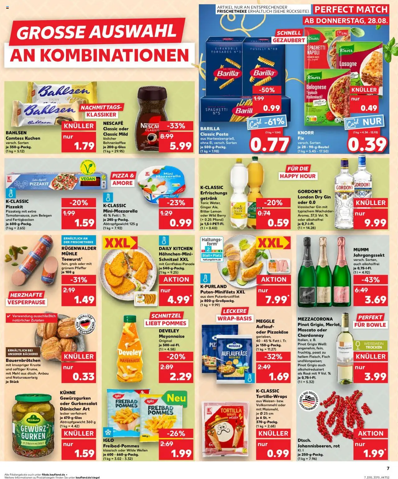 Kaufland prospekt Frankfurt (Oder)	 - gültig ab dem 28.08.2025 | Seite: 7 | Produkte: Schnitzel, Mayonnaise, Pizza, Kuchen