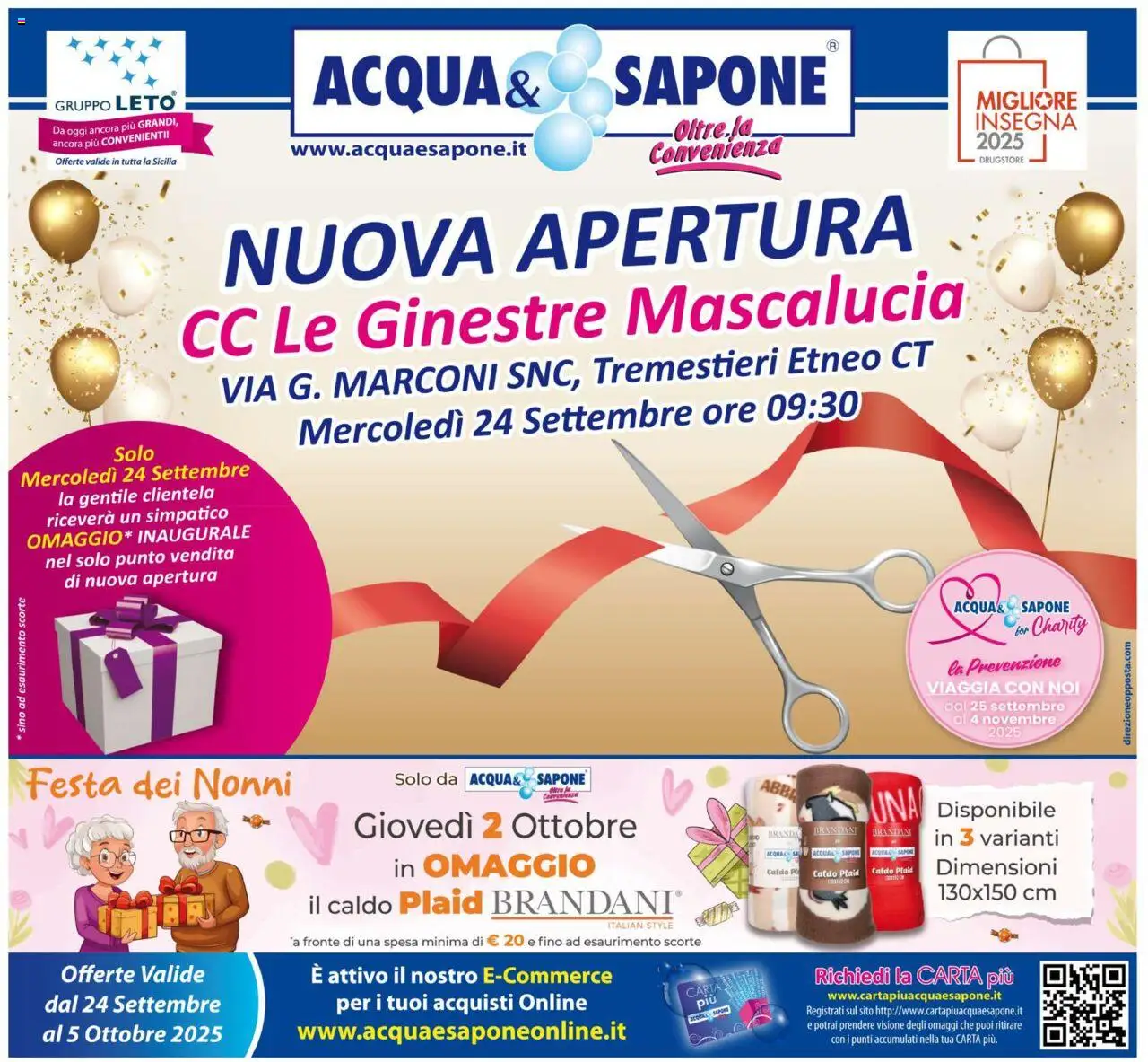 Volantino Acqua e Sapone del 24.09.2025 | Pagina: 1 | Prodotti: Plaid, Sapone, Acqua