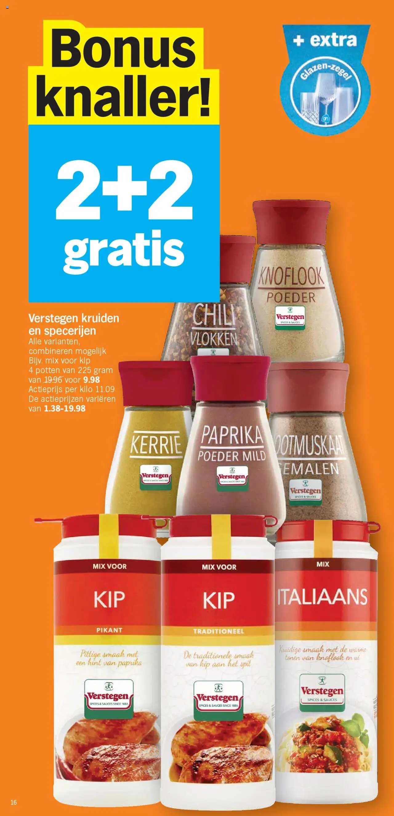 {H1} | Pagina: 16 | Producten: Vlokken, Kip, Poeder, Ui
