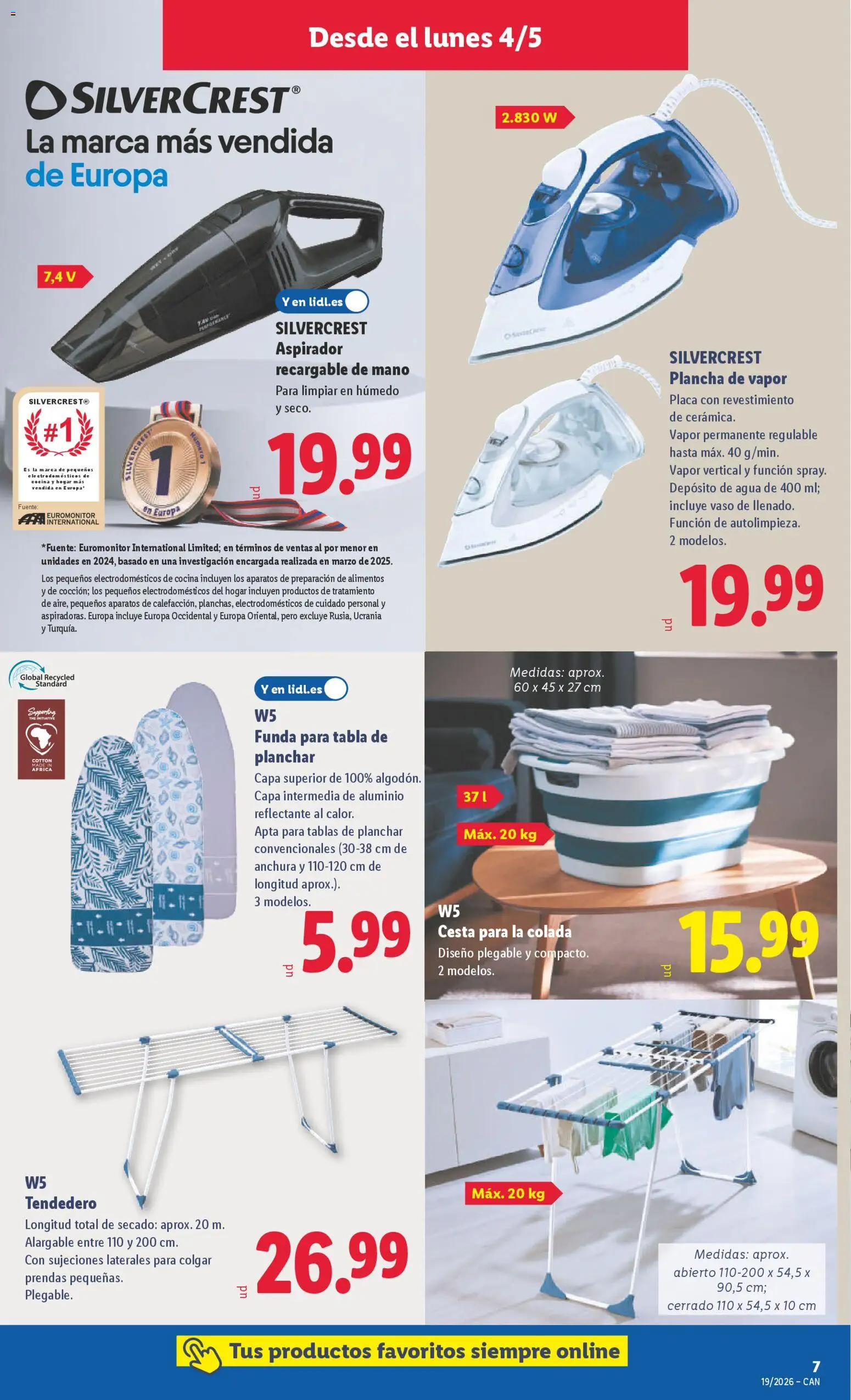 Lidl folleto de bazar │ válido desde el 04.05.2026 | Página: 17 | Productos: Tendedero, Cocina, Aspirador, Κούβα