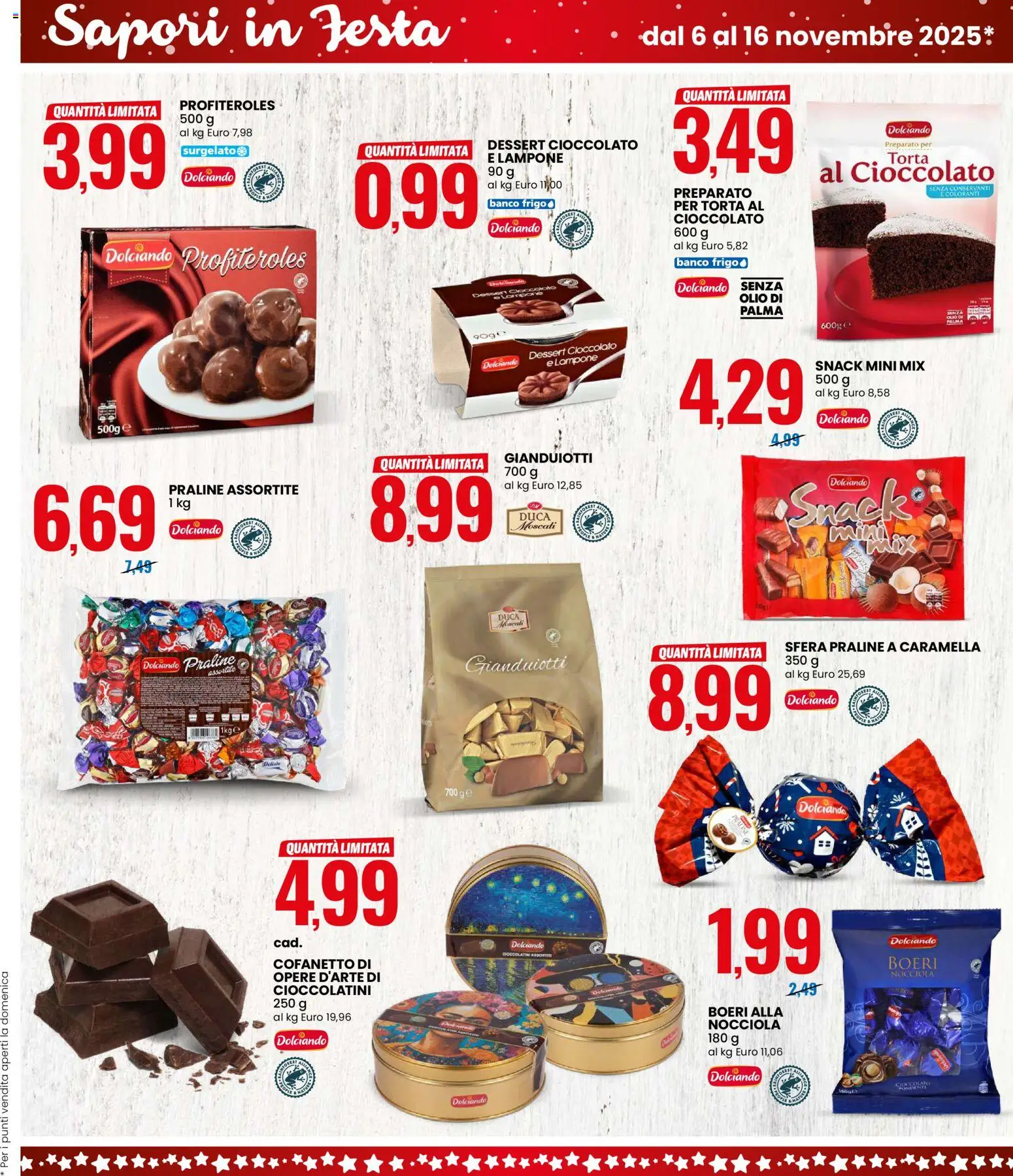 Volantino Eurospin del 06.11.2025 | Pagina: 5 | Prodotti: Cioccolato, Olio, Lampone, Cioccolatini