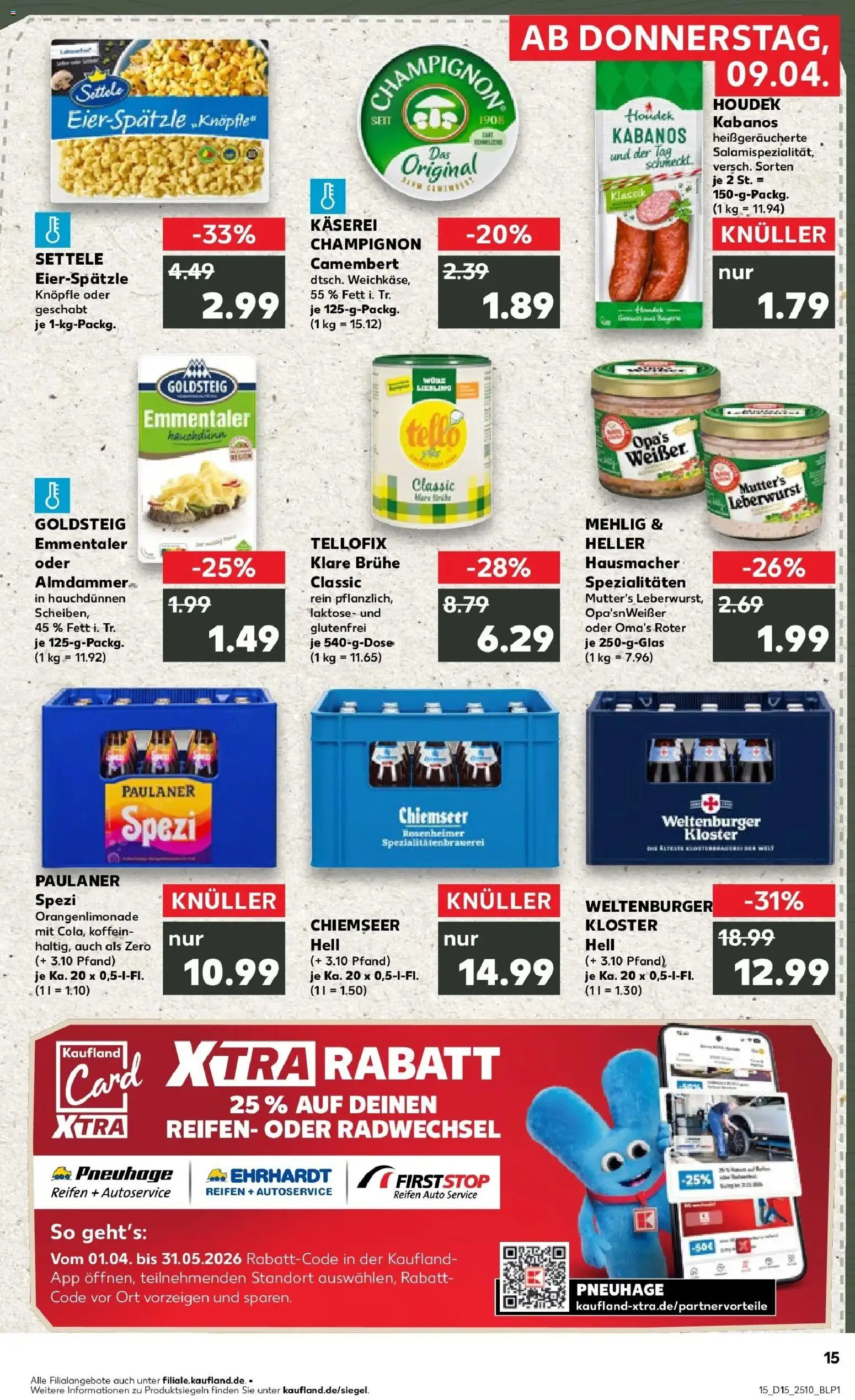 Kaufland Prospekt Vilshofen An Der Donau	 – gültig ab 07.04.2026 | Seite: 27 | Produkte: Paulaner spezi, Paulaner