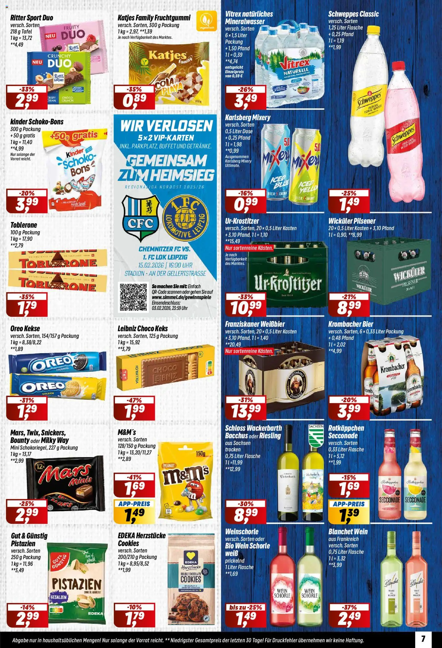 Simmel Prospekt 	 – gültig ab 02.02.2026 | Seite: 7 | Produkte: Cola, M&M's, Wein, Uhr