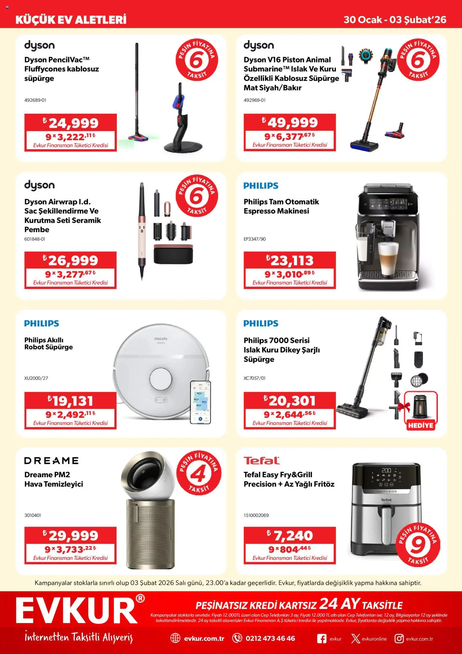 Evkur Muhteşem Fırsatlar - 30.01.2026 tarihinden itibaren geçerlidir | Sayfa: 5 | Ürünler: Fritöz, Espresso makinesi, Robot süpürge, Ocak