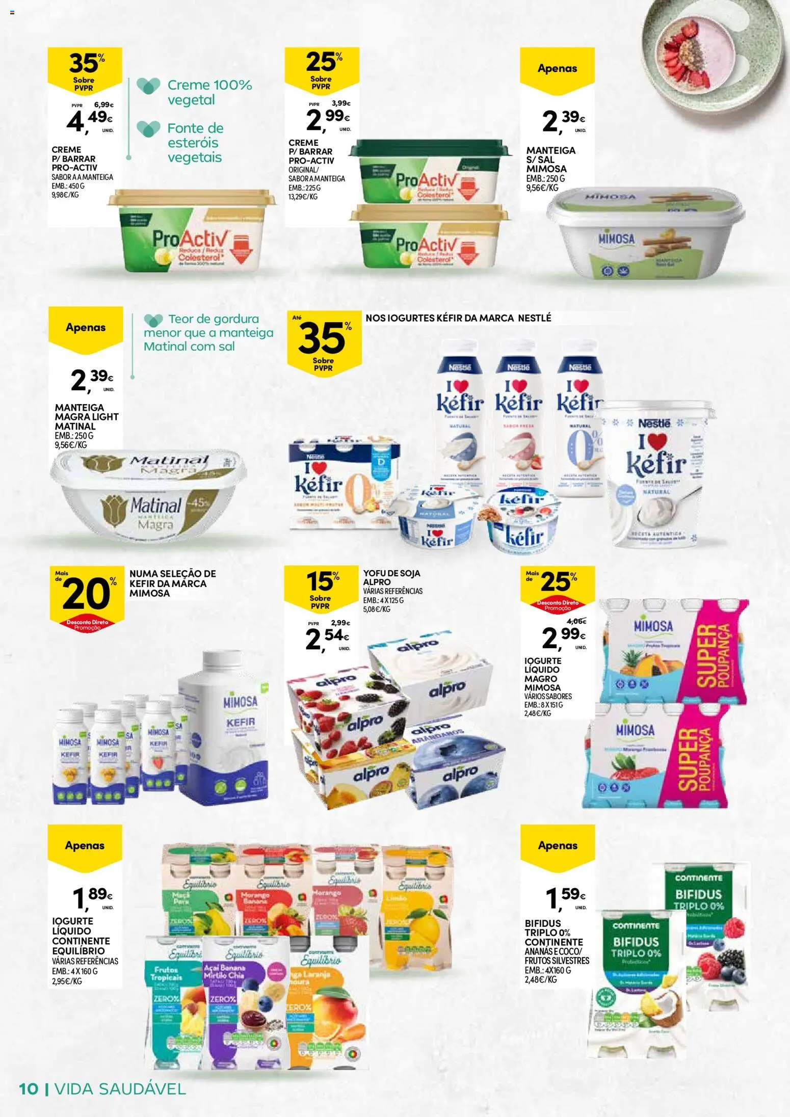 Continente - Açores: Vida Saudável │ válido de 20.01.2026 | Página: 10 | Produtos: Açai, Iogurte, Nestlé, Creme