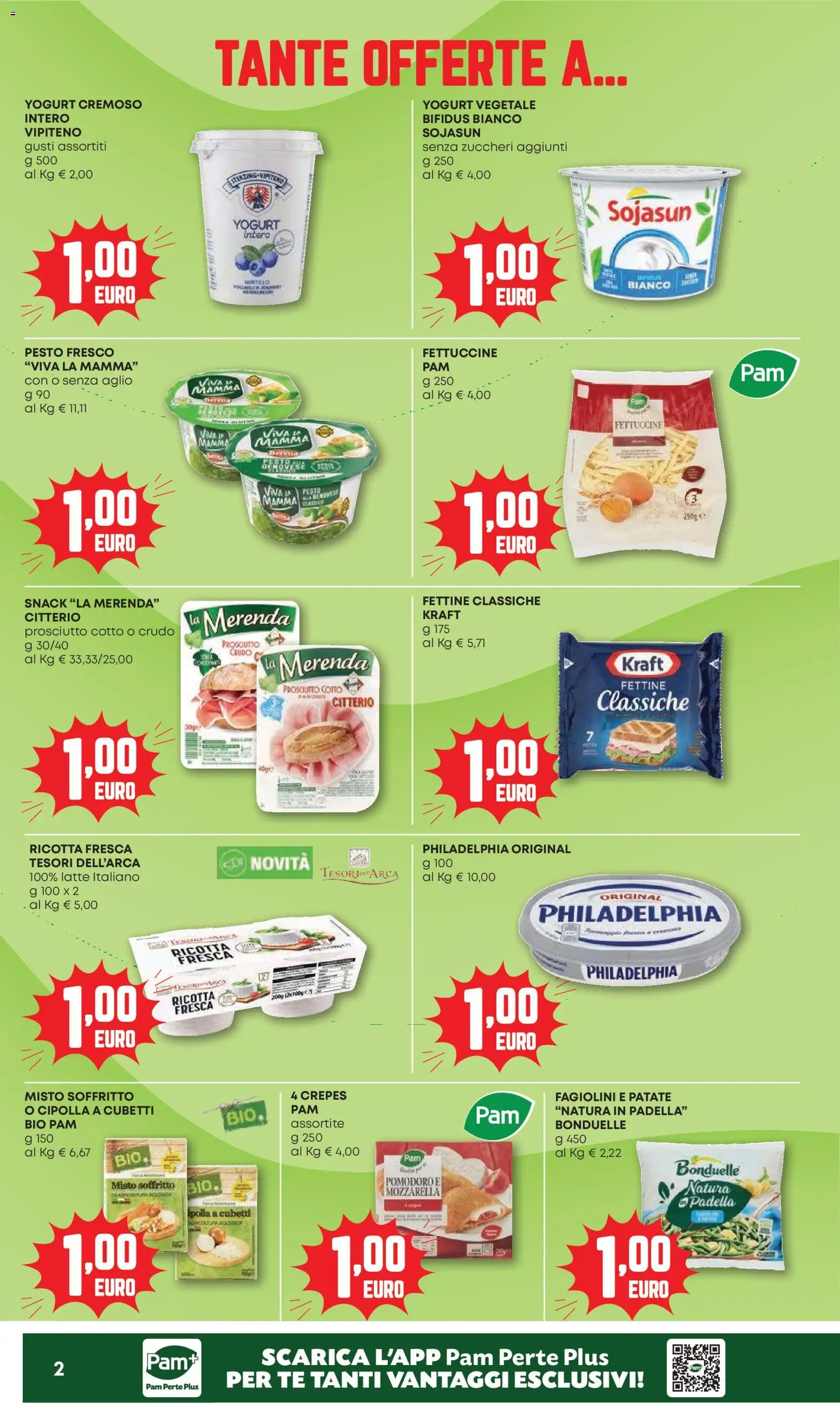 Volantino PAM del 07.04.2026 | Pagina: 2 | Prodotti: Yogurt, Patate, Aglio, Pesto