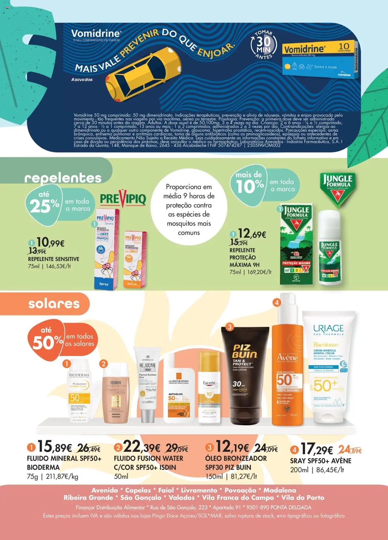 Pingo Doce - Folheto Bem Estar Verão Açores │ válido de 24.07.2025 | Página: 4 | Produtos: Bronzeador, Repelente, Óleo, Creme