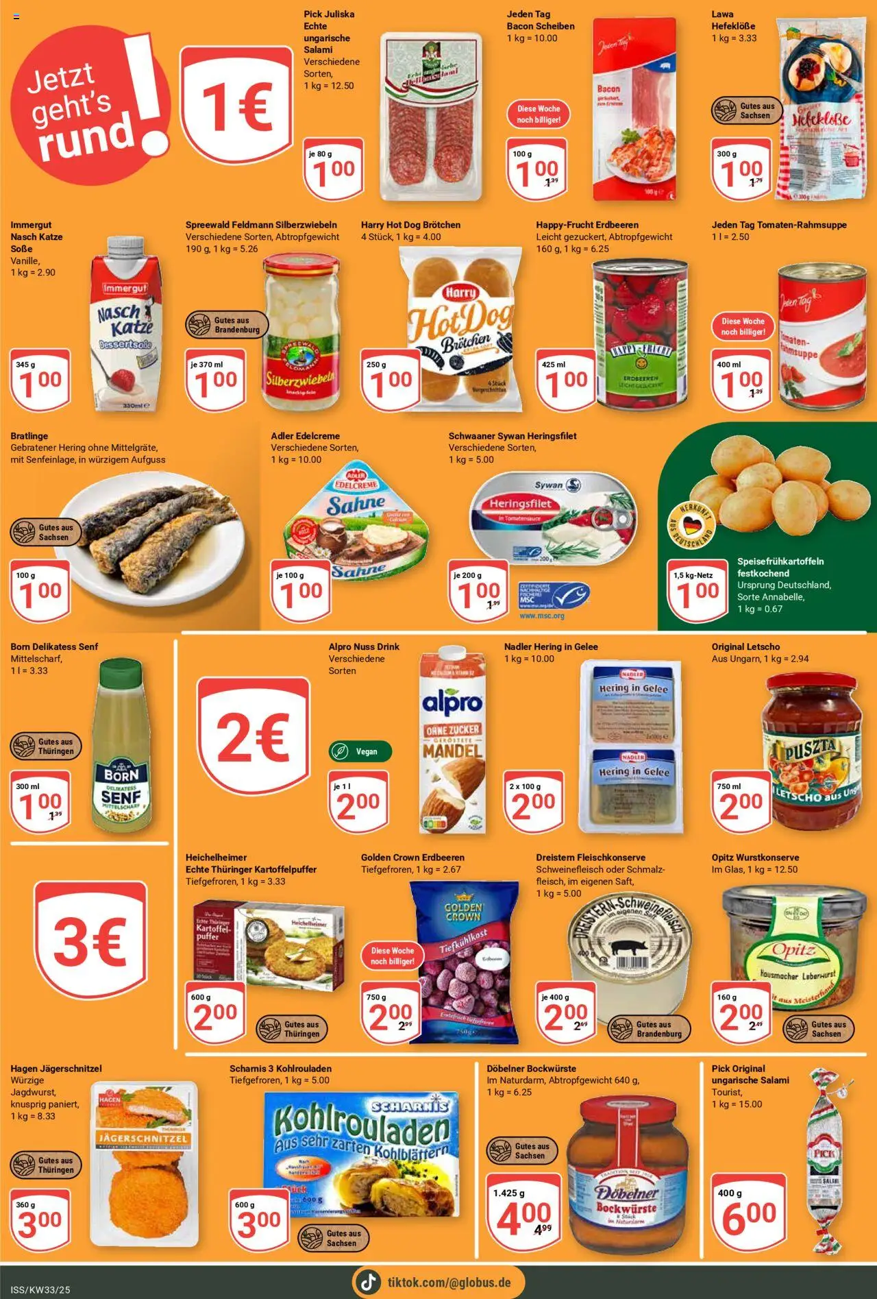Globus Prospekt 	 - gültig ab dem 11.08.2025 | Seite: 20 | Produkte: Soße, Salami, Schweinefleisch, Sahne