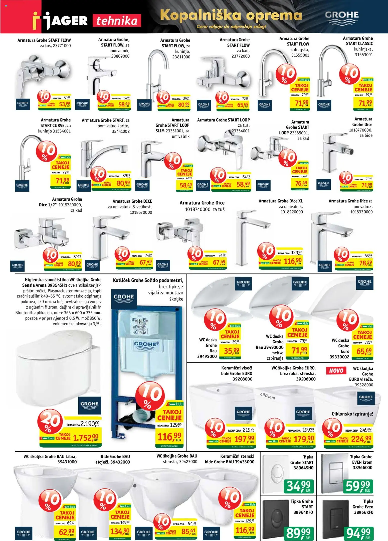 Novi Tuš katalog ponudbe – veljaven od 07.01.2026 | Stran: 9 | Izdelki: Školjke, WC školjka, WC deska, Umivalnik