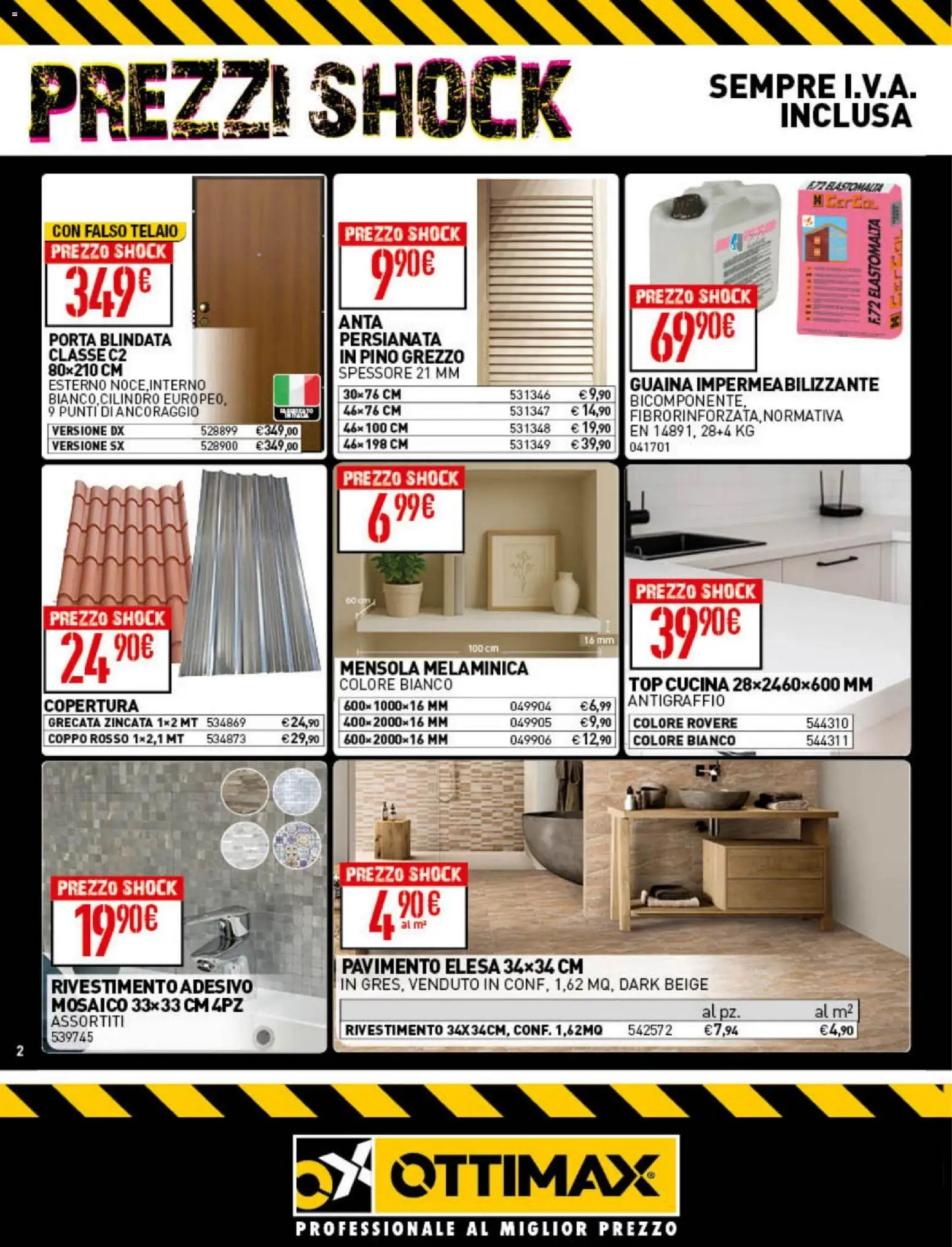 Volantino Ottimax del 15.01.2026 | Pagina: 2 | Prodotti: Pavimento, Top, Mensola