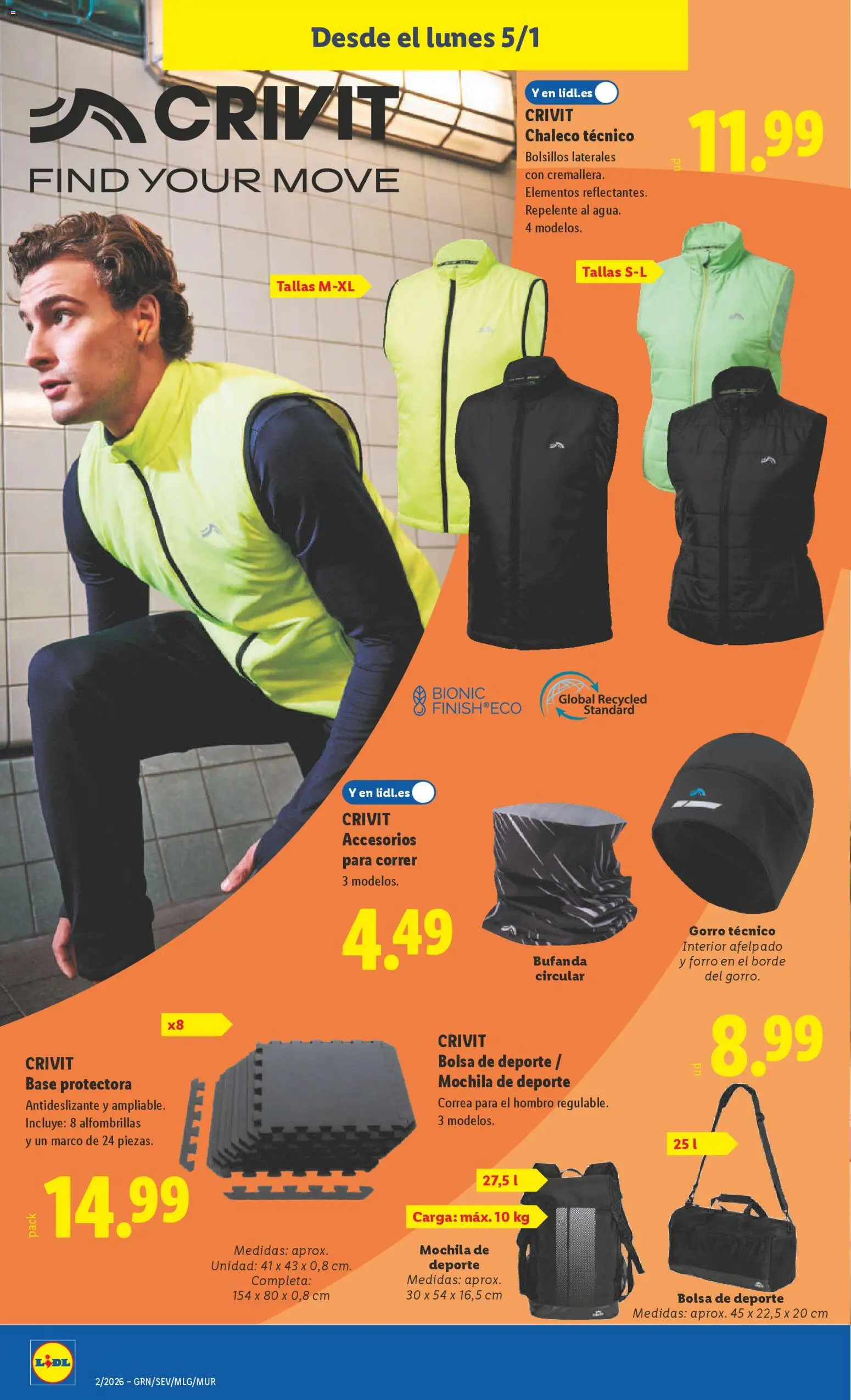 Lidl folleto de bazar │ válido desde el 05.01.2026 | Página: 6 | Productos: Chaleco, Mochila, Bolsa, Marco