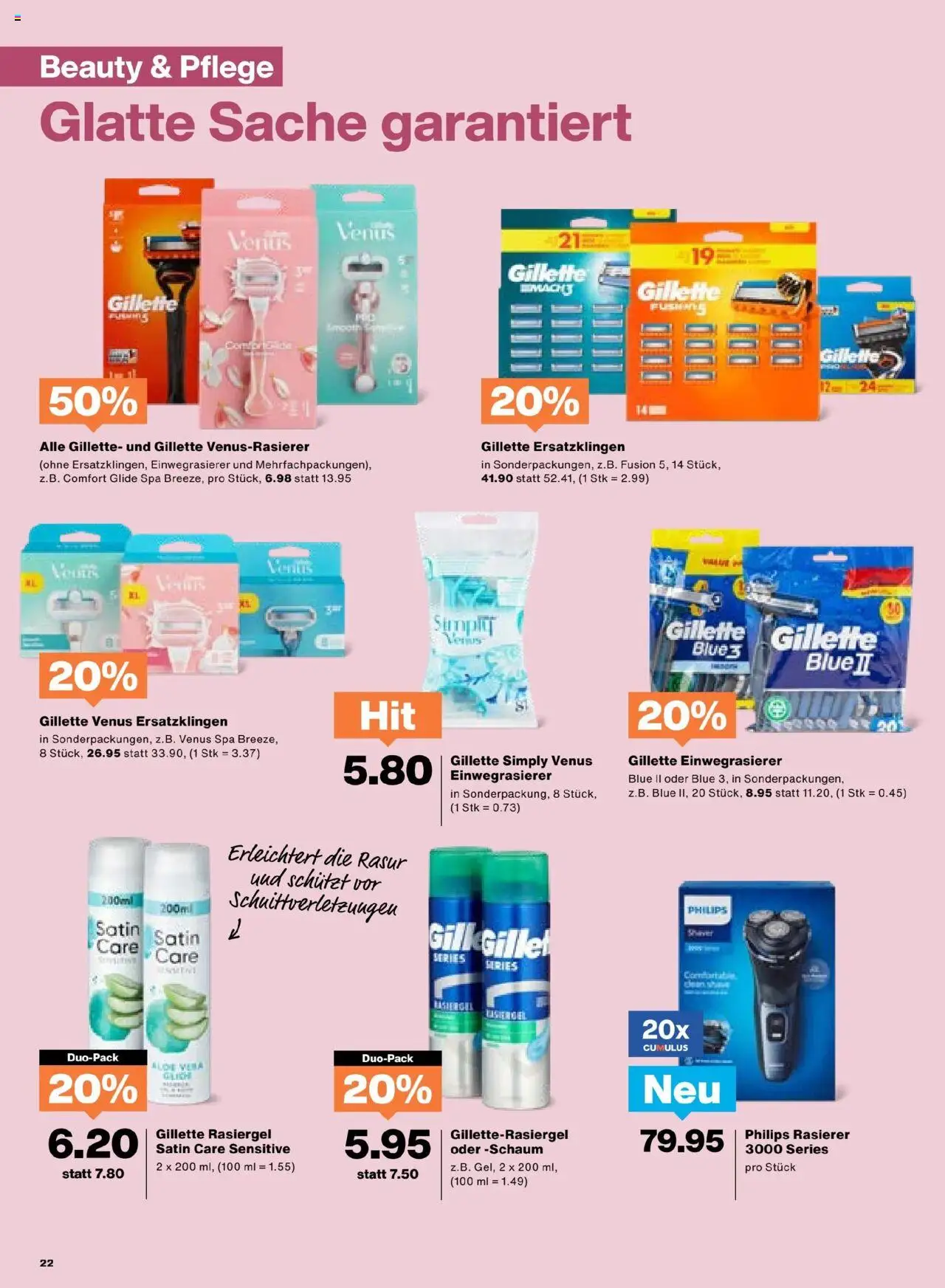 Migros Aktionen – gültig ab 21.10.2025 | Seite: 22 | Produkte: Rasierer, Philips