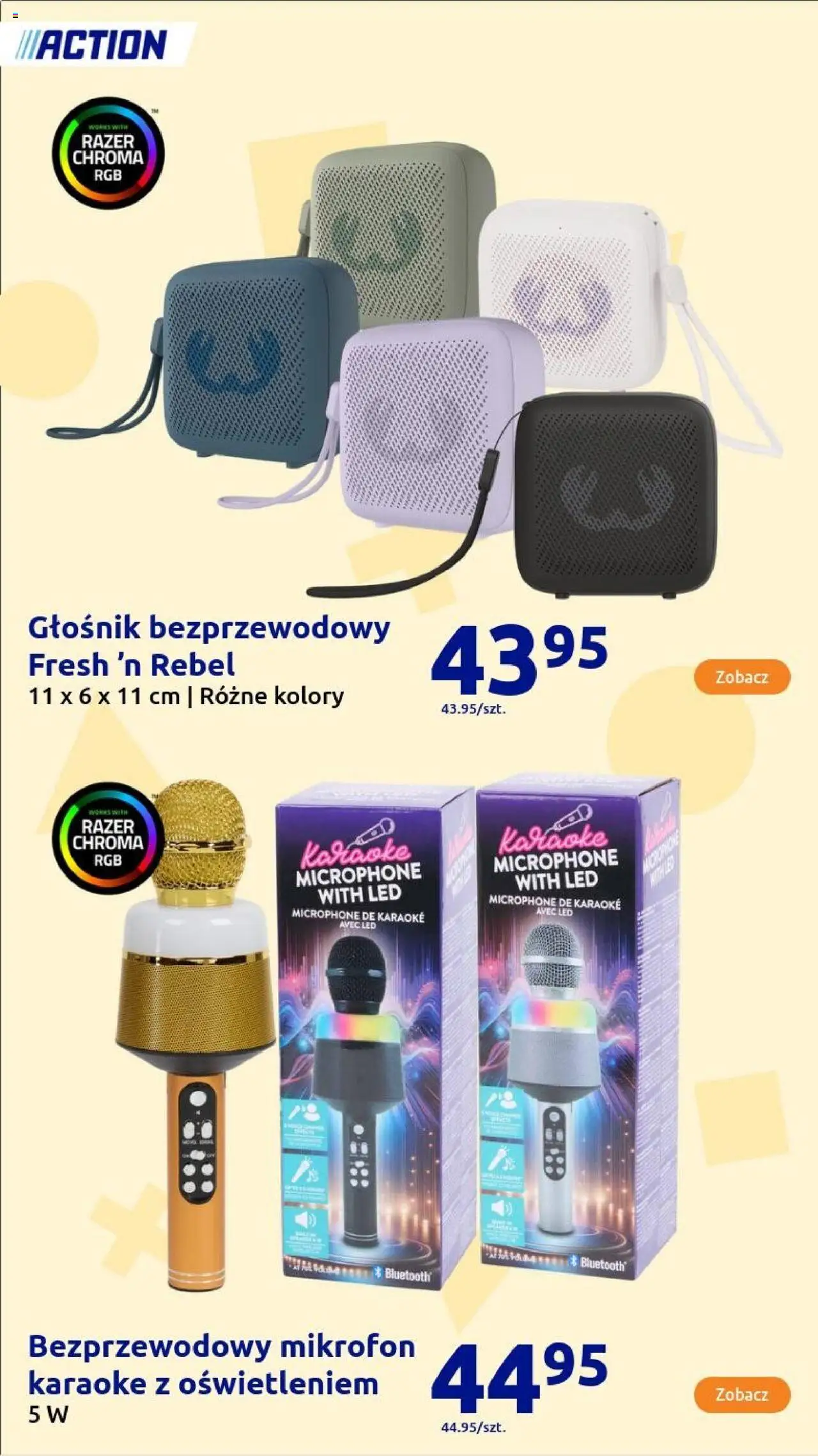 Action Gazetka - Presents od 24.09.2025 | Strona: 154 | Produkty: Głośnik bezprzewodowy, Mikrofon, Głośnik, Mikrofon karaoke