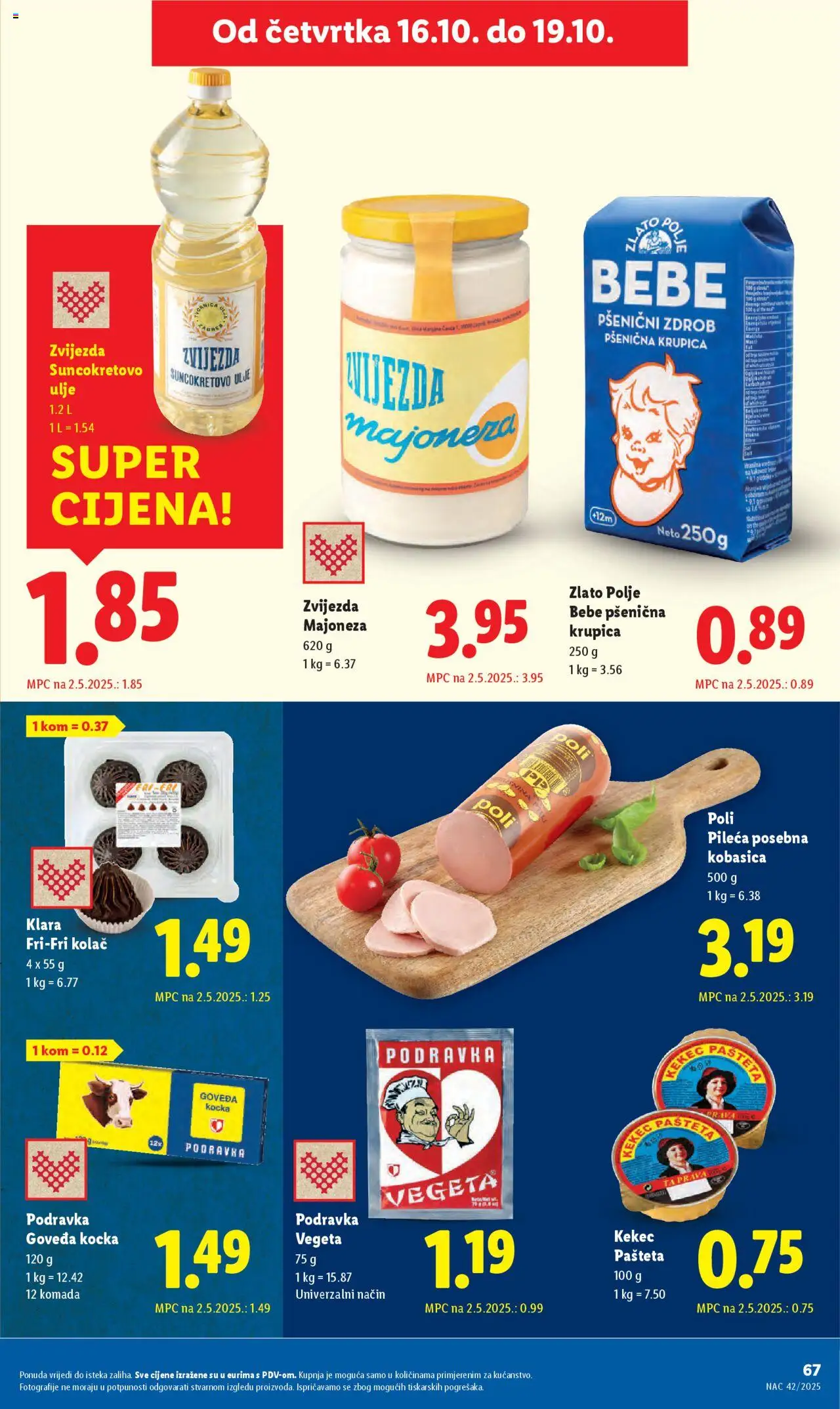 Lidl katalog | vrijedi od 13.10.2025 | Stranica: 67 | Proizvodi: Ulje, Krupica, Pašteta, Majoneza