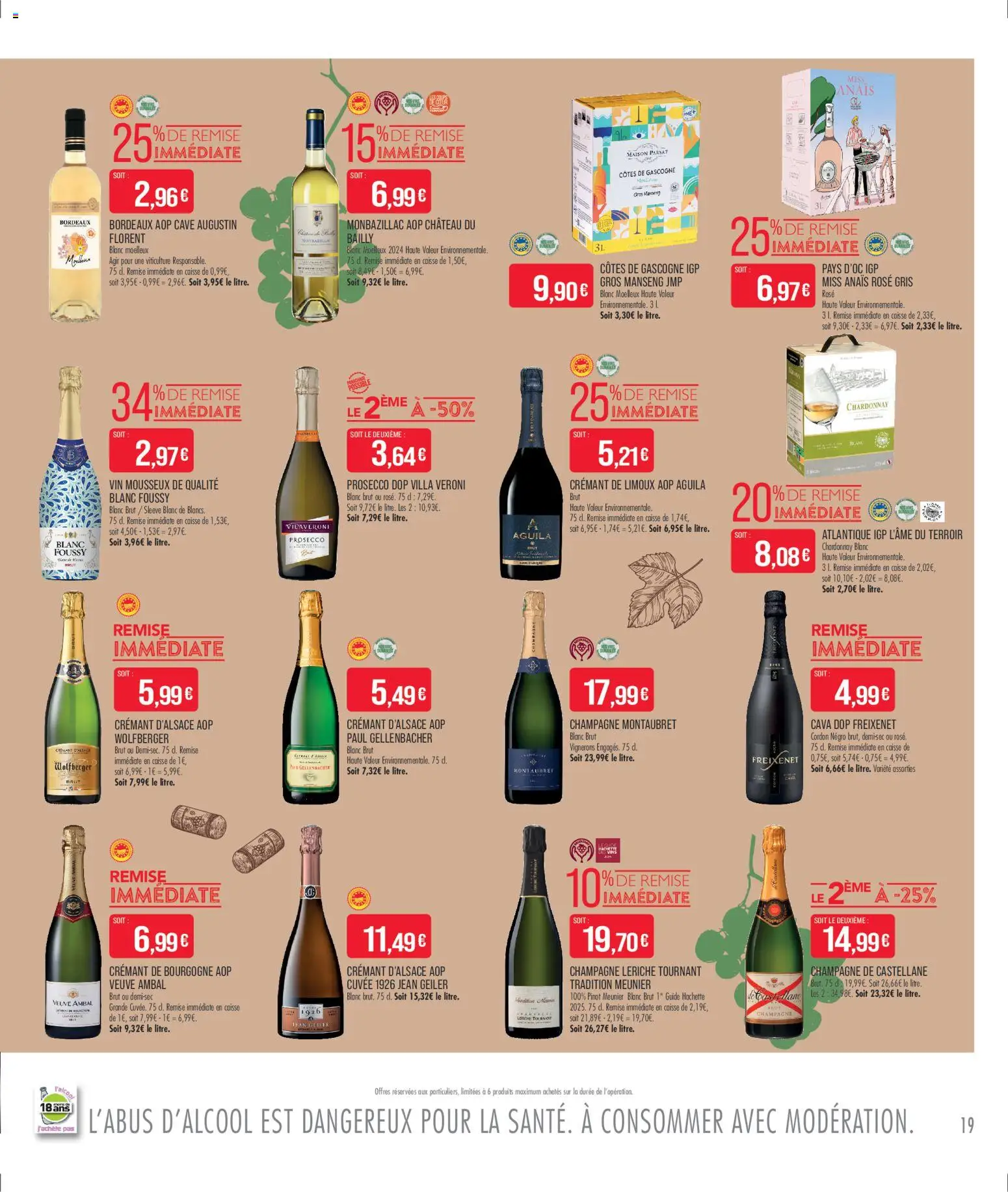 {H1} | Page: 21 | Produits: Crémant de bourgogne, Champagne, Mousseux, Prosecco