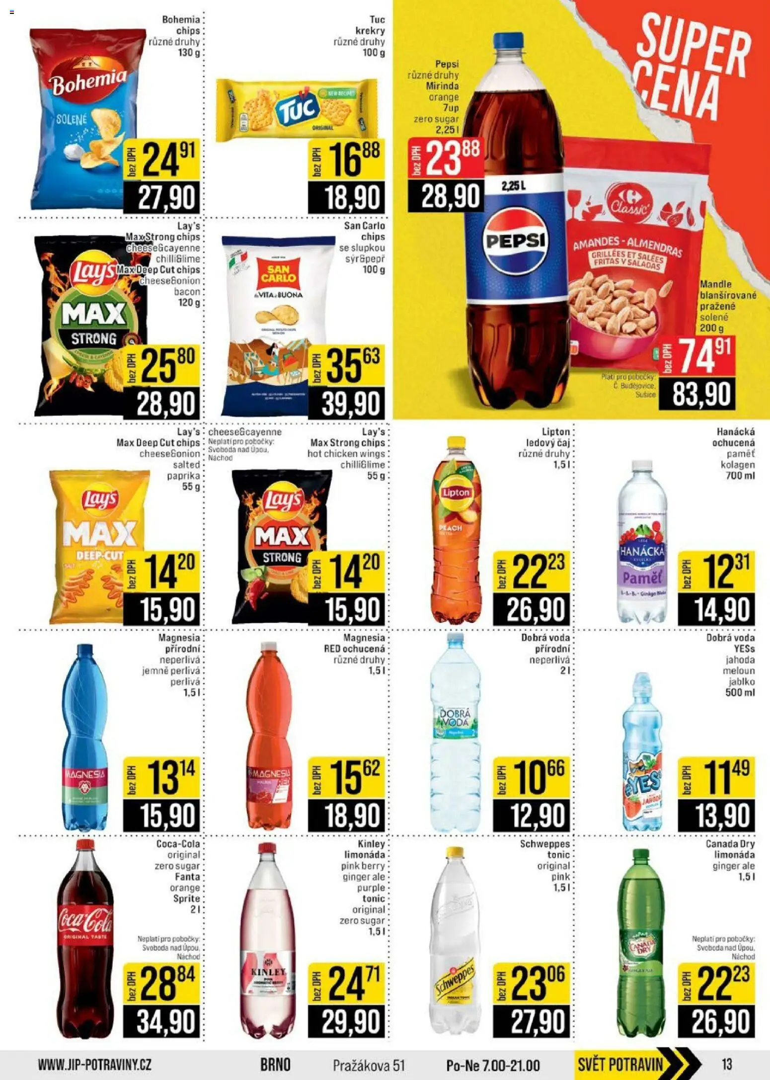 Jip leták - Cash & Carry od 22.04.2026 | Strana: 13 | Produkty: Čaj, Ginger Ale, Ledový čaj, Cola