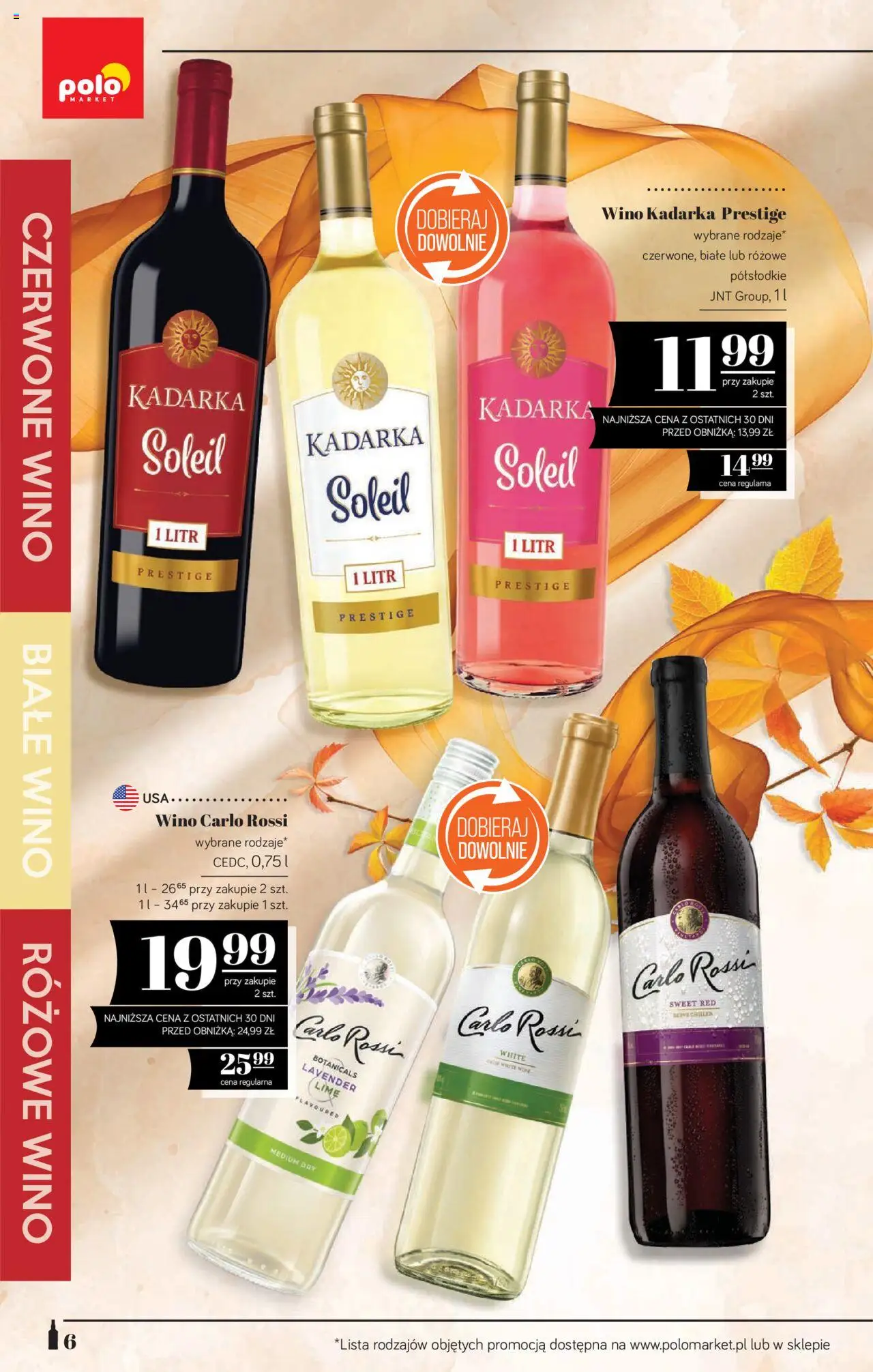 POLOmarket Katalog - Alkoholi od 26.09.2025 | Strona: 6 | Produkty: Wino Kadarka, Wino, Carlo Rossi