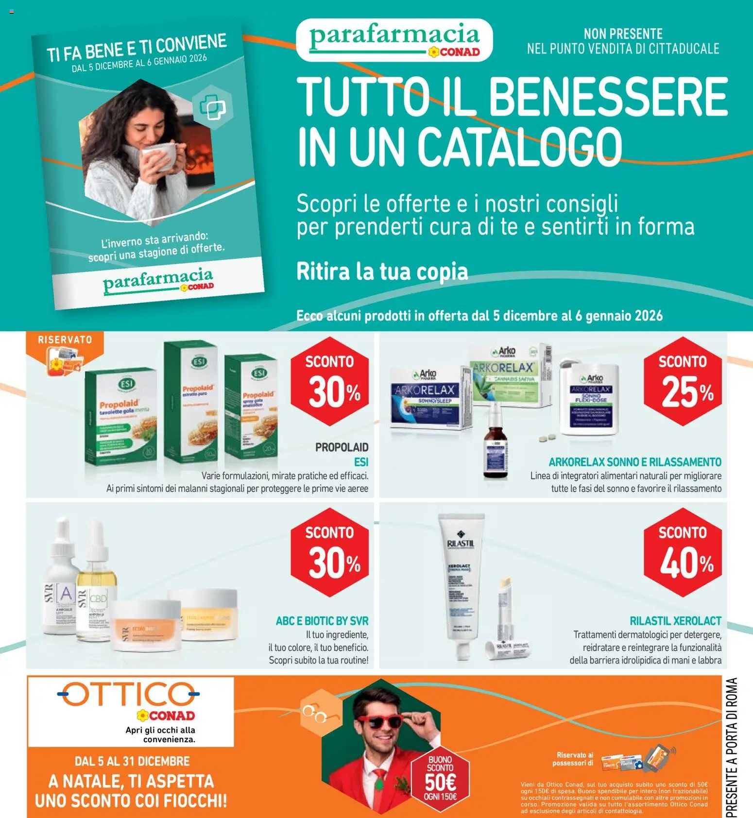 Volantino Spazio Conad del 05.12.2025 | Pagina: 27 | Prodotti: Tè, Fiocchi, Occhiali, Menta