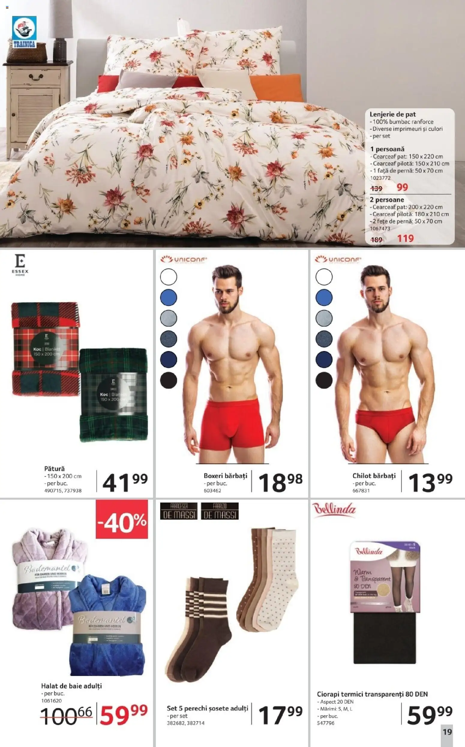 Noul catalog Selgros – valabil de la 28.11.2025 | Pagină: 19 | Produse: Pătură, Pilotă, Față de pernă, Halat de baie