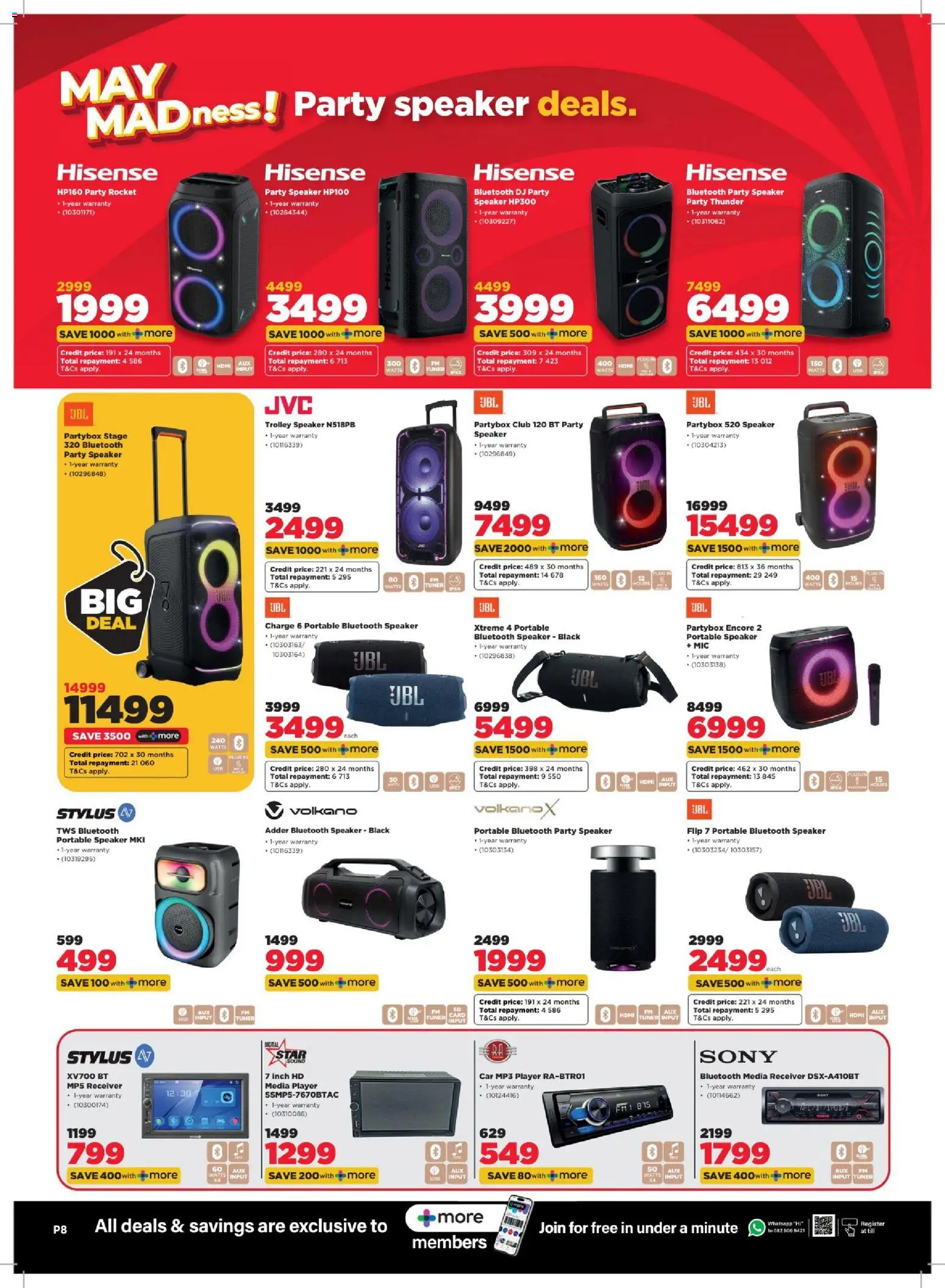 New HiFi Corp catalogue – valid from 29.04.2026 | Page: 8 | Products: MP3, Player, Speaker