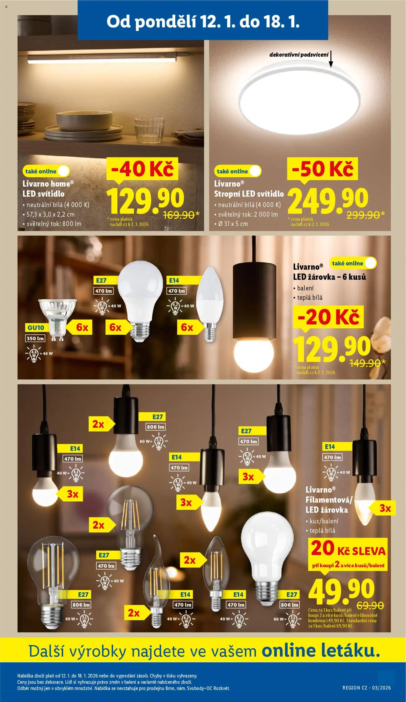 Lidl leták - Spotřební zboží od 12.01.2026 | Strana: 13 | Produkty: LED