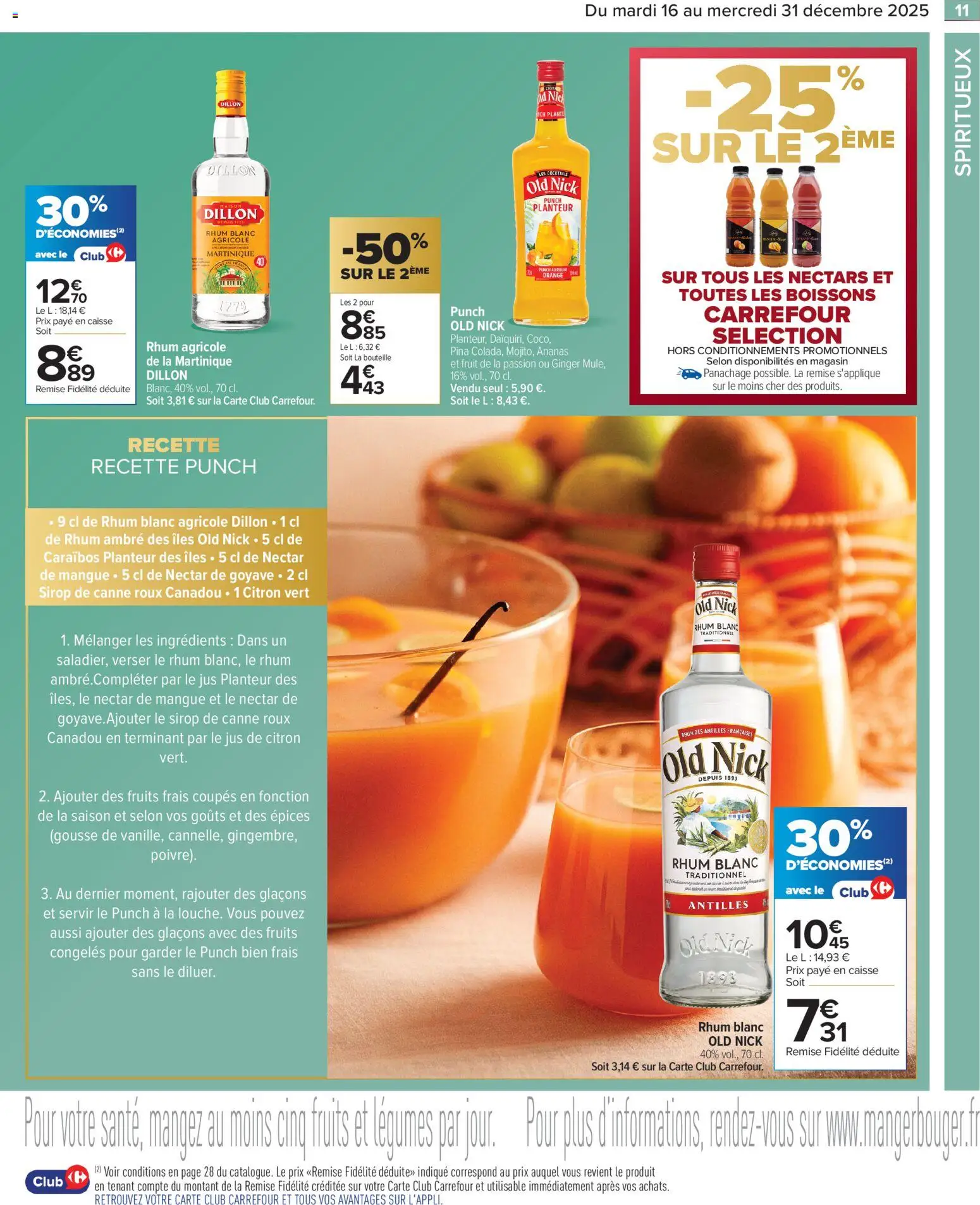 {H1} | Page: 13 | Produits: Citron vert, Rhum blanc old nick, Rhum, Jus