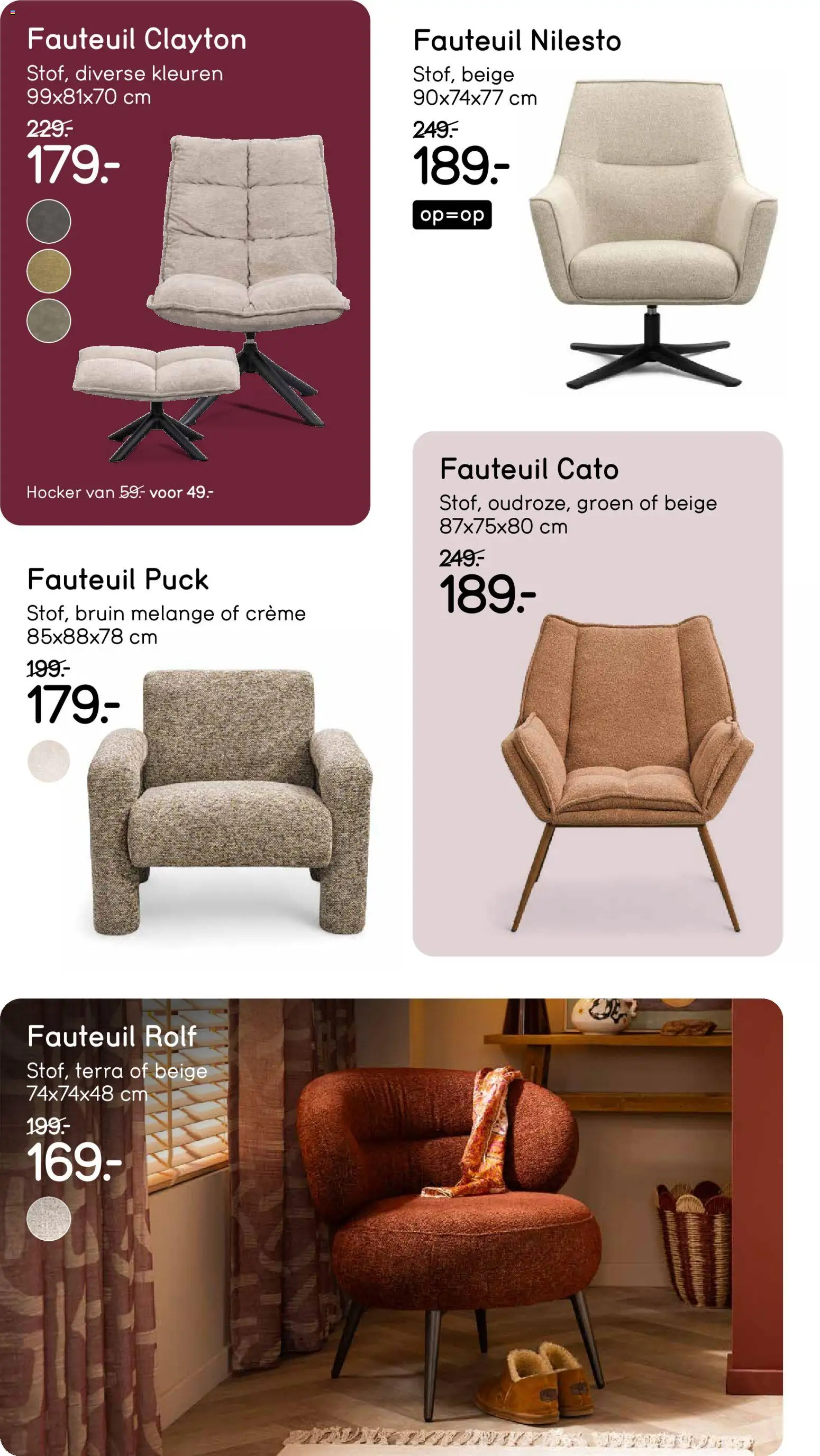 {H1} | Pagina: 15 | Producten: Fauteuil, Crème