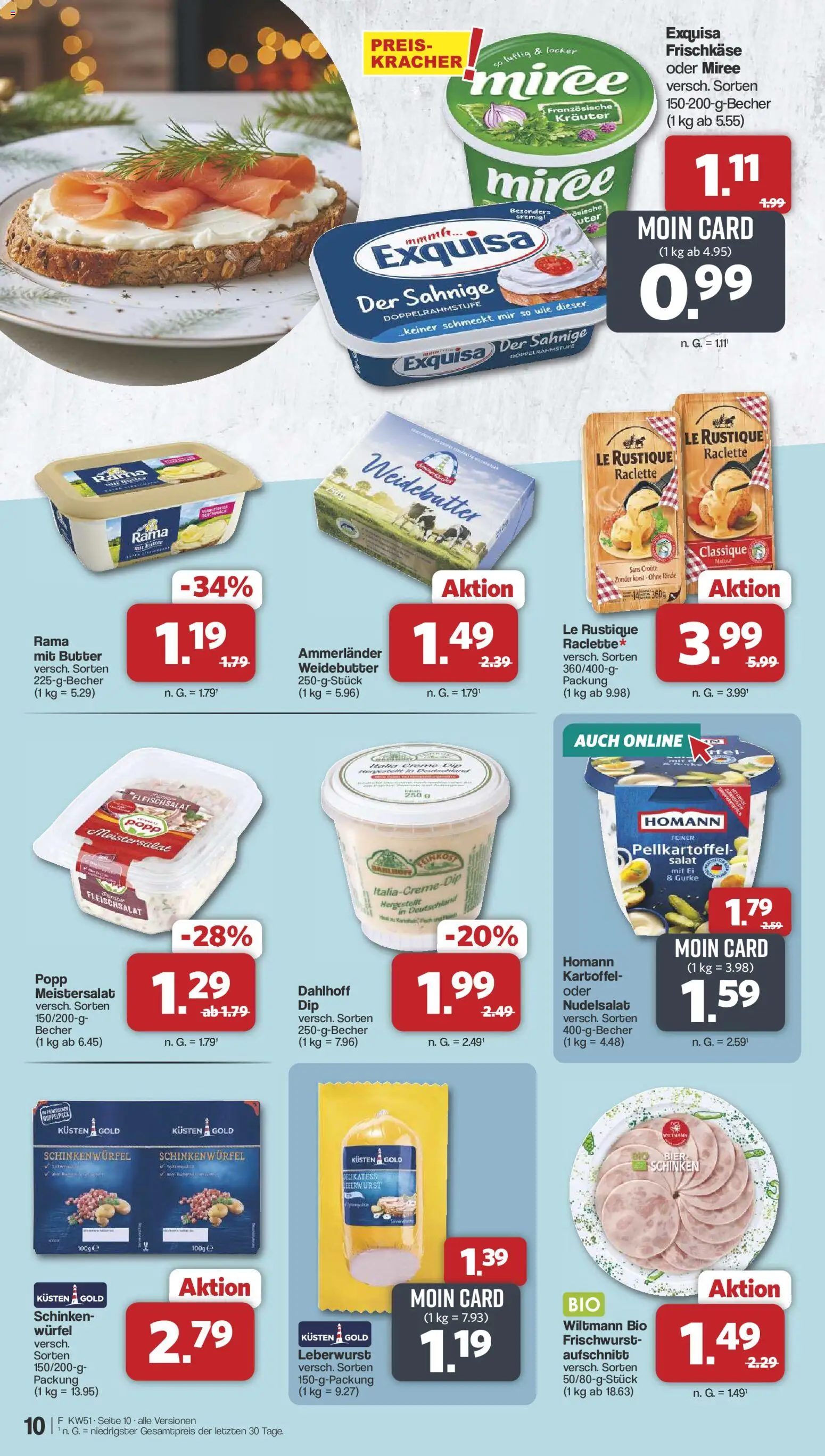 Famila Nordwest - Markt - Angebote – gültig ab 14.12.2025 | Seite: 10 | Produkte: Rama, Butter, Exquisa, Salat