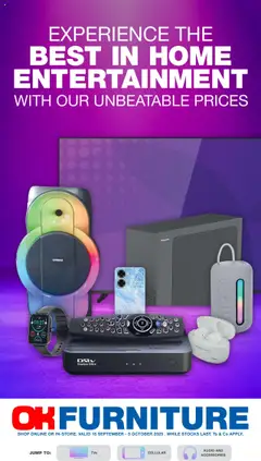 OK Furniture specials catalogue – valid from 15.09.2025