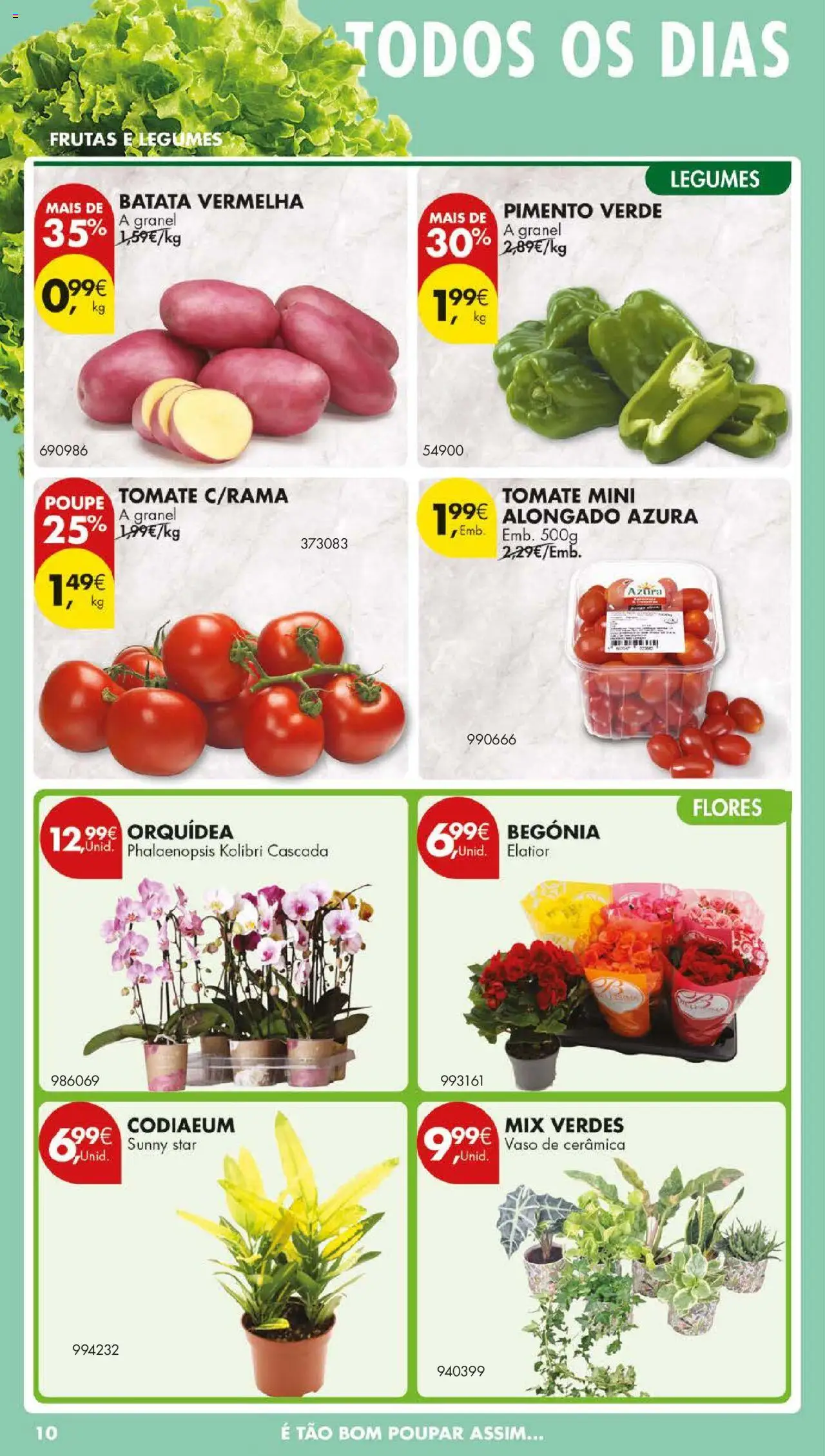 Pingo Doce folheto │ válido de 19.08.2025 | Página: 12 | Produtos: Batata, Flores, Vaso, Tomate
