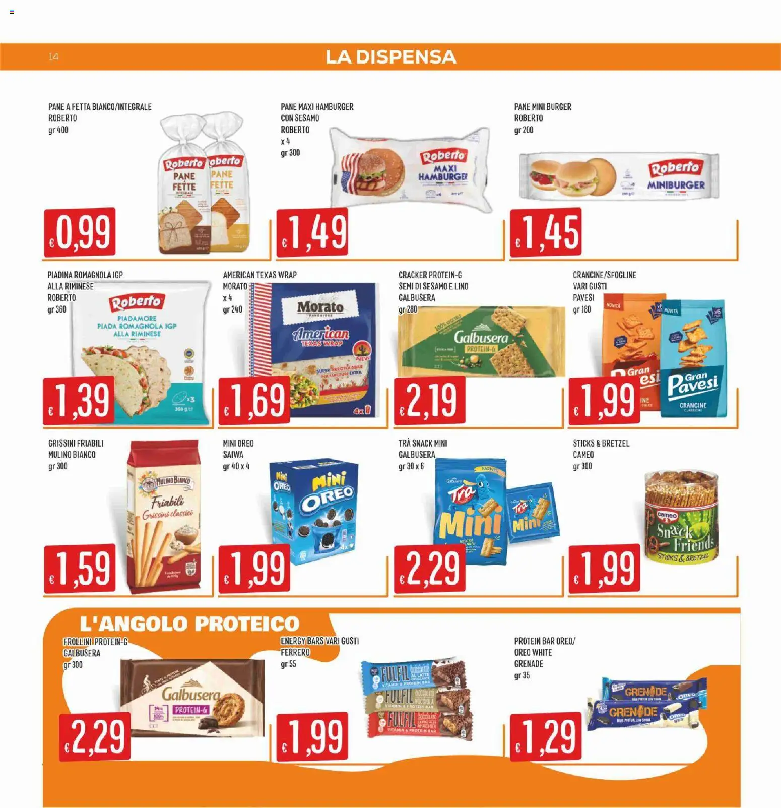 Volantino SISA del 07.04.2026 | Pagina: 14 | Prodotti: Bretzel, Grissini, Frollini, Hamburger