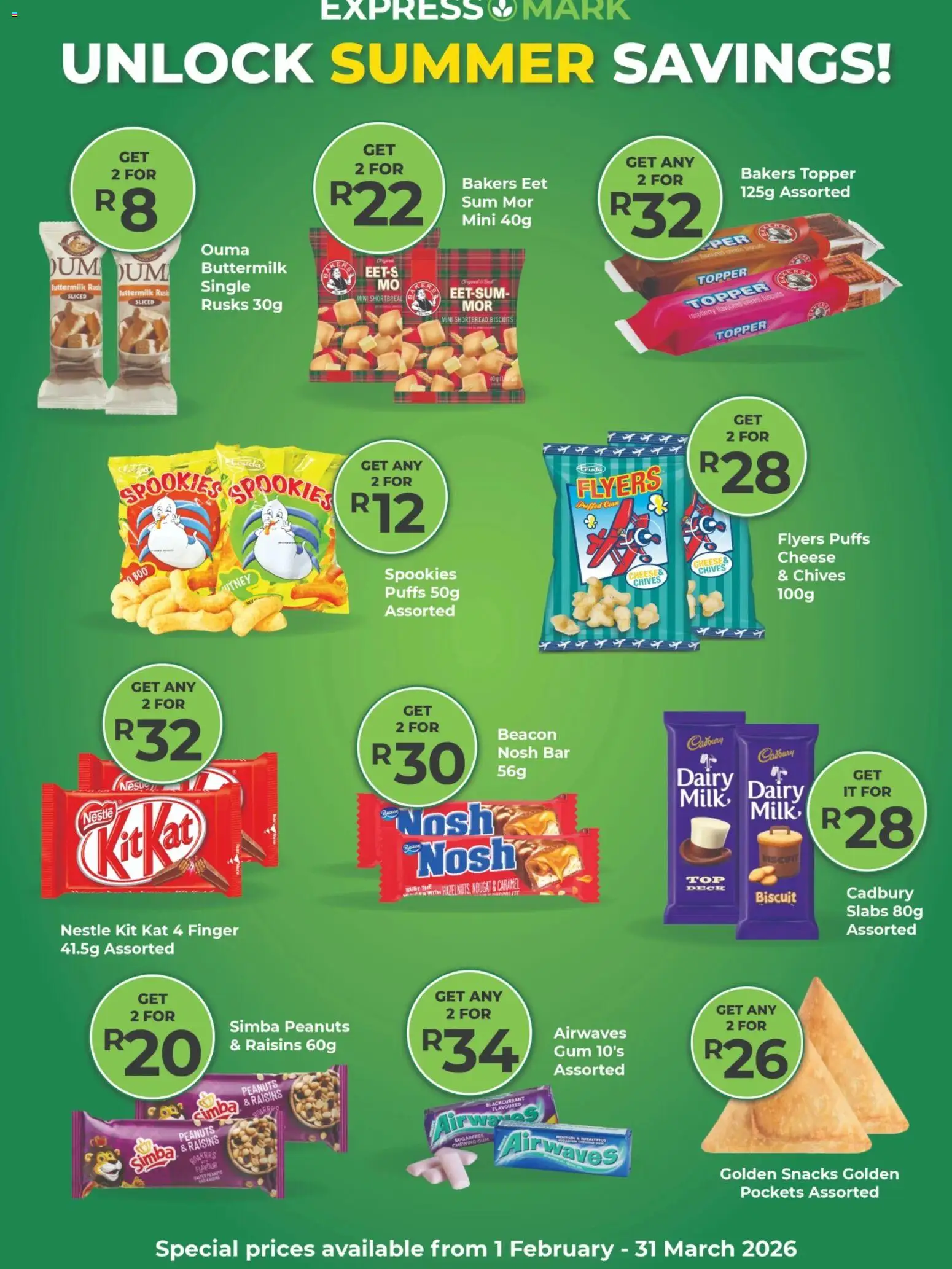 New Agrimark catalogue – valid from 01.02.2026 | Page: 1 | Products: Cheese, Biscuits, Snacks, Raisins
